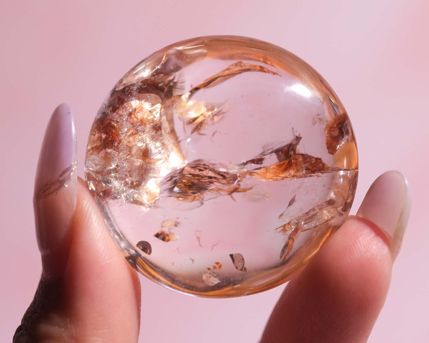 Golden Hematoid in Quartz Cabochon | 40RH