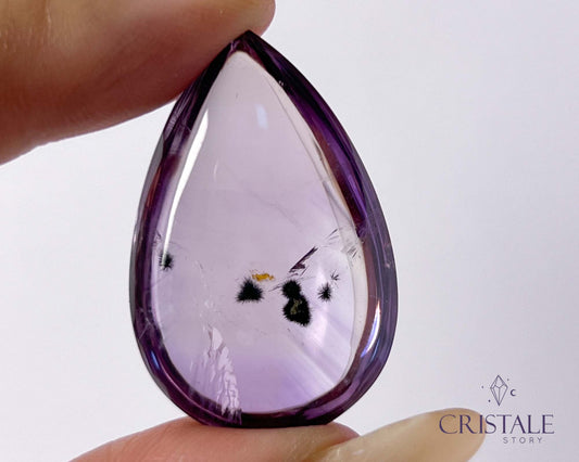 Amethyst with Hollandite Teardrop | 48PF