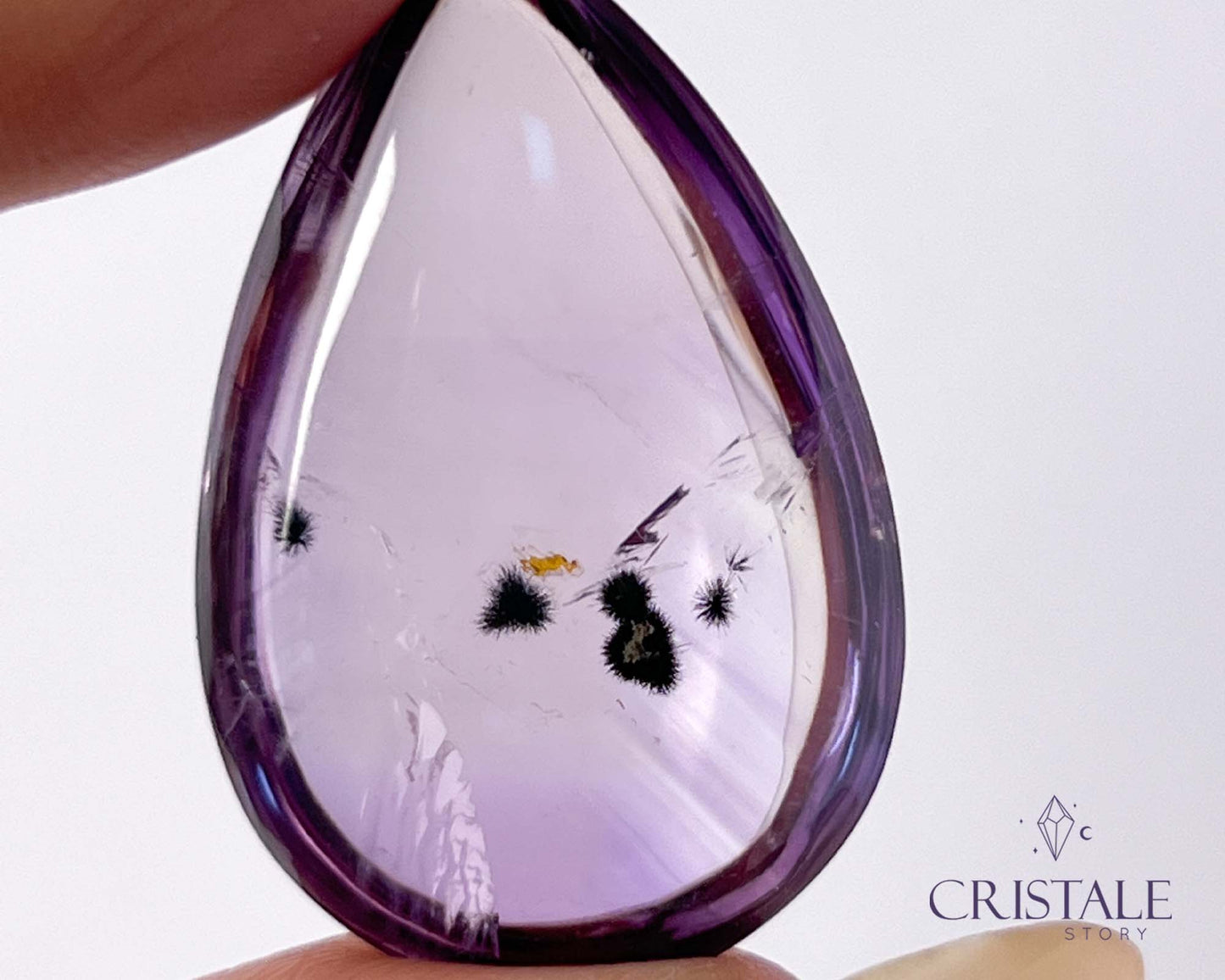 Amethyst with Hollandite Teardrop | 48PF