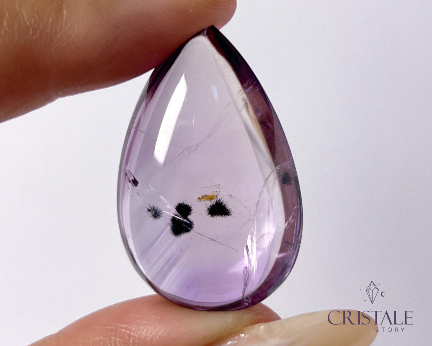 Amethyst with Hollandite Teardrop | 48PF