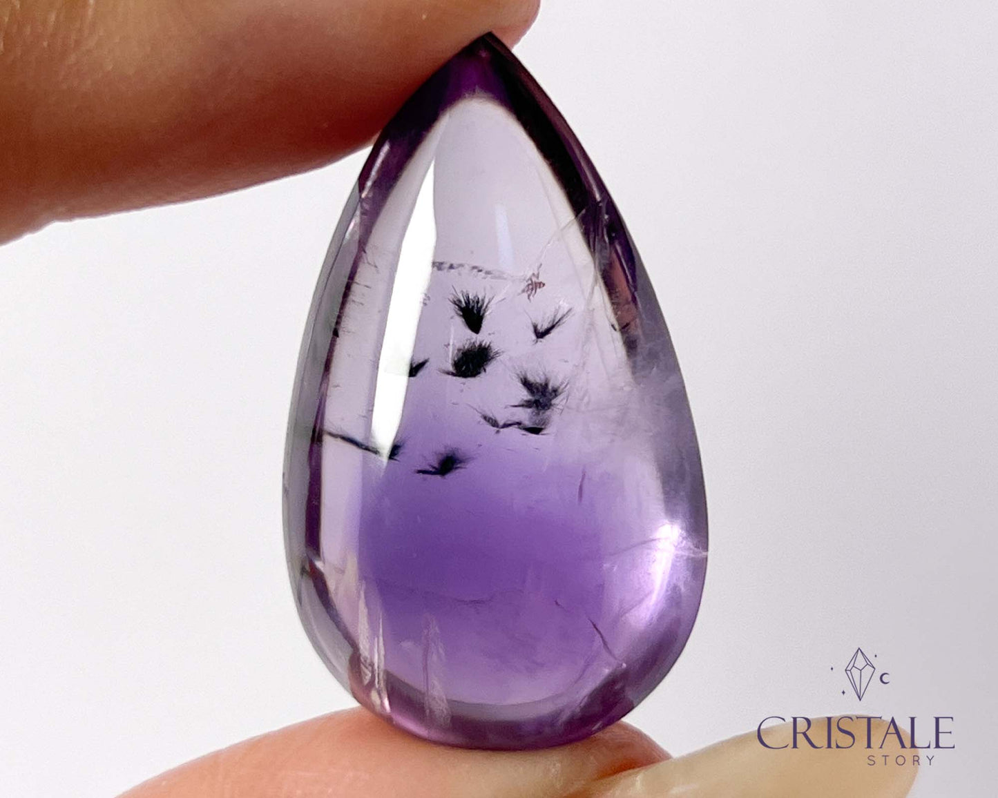 Amethyst with Hollandite Teardrop | 50PB