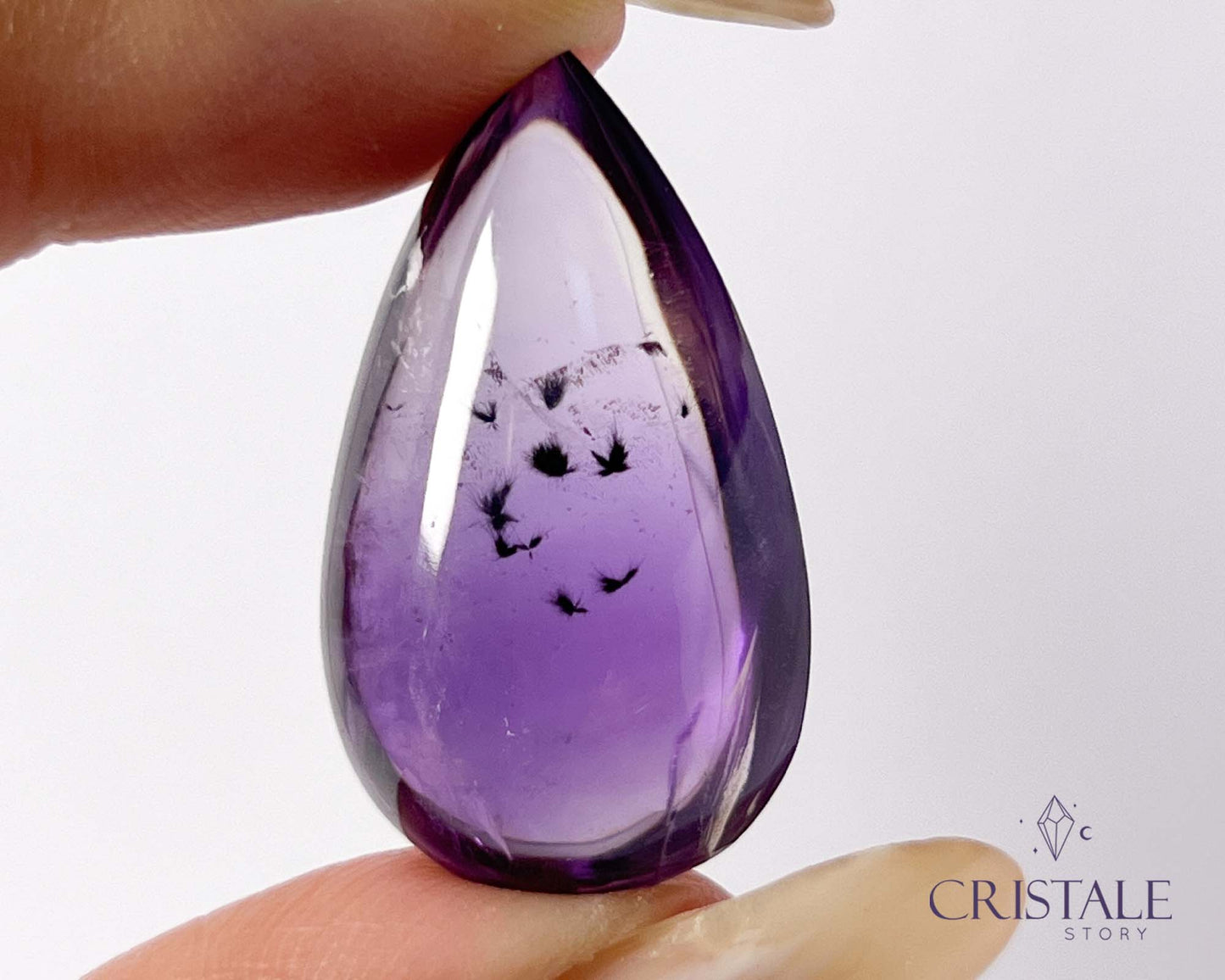 Amethyst with Hollandite Teardrop | 50PB