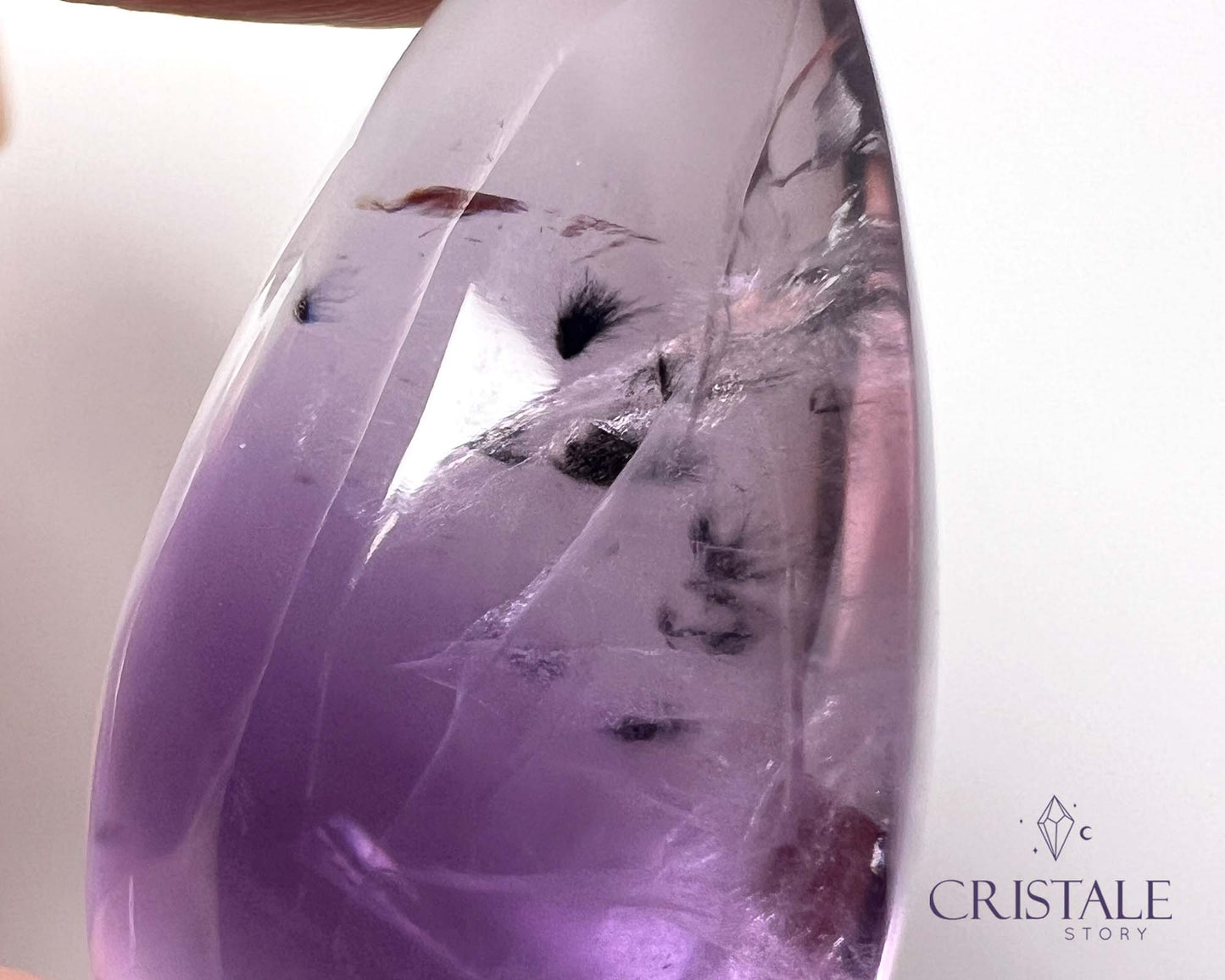 Amethyst with Hollandite Teardrop | 50PB