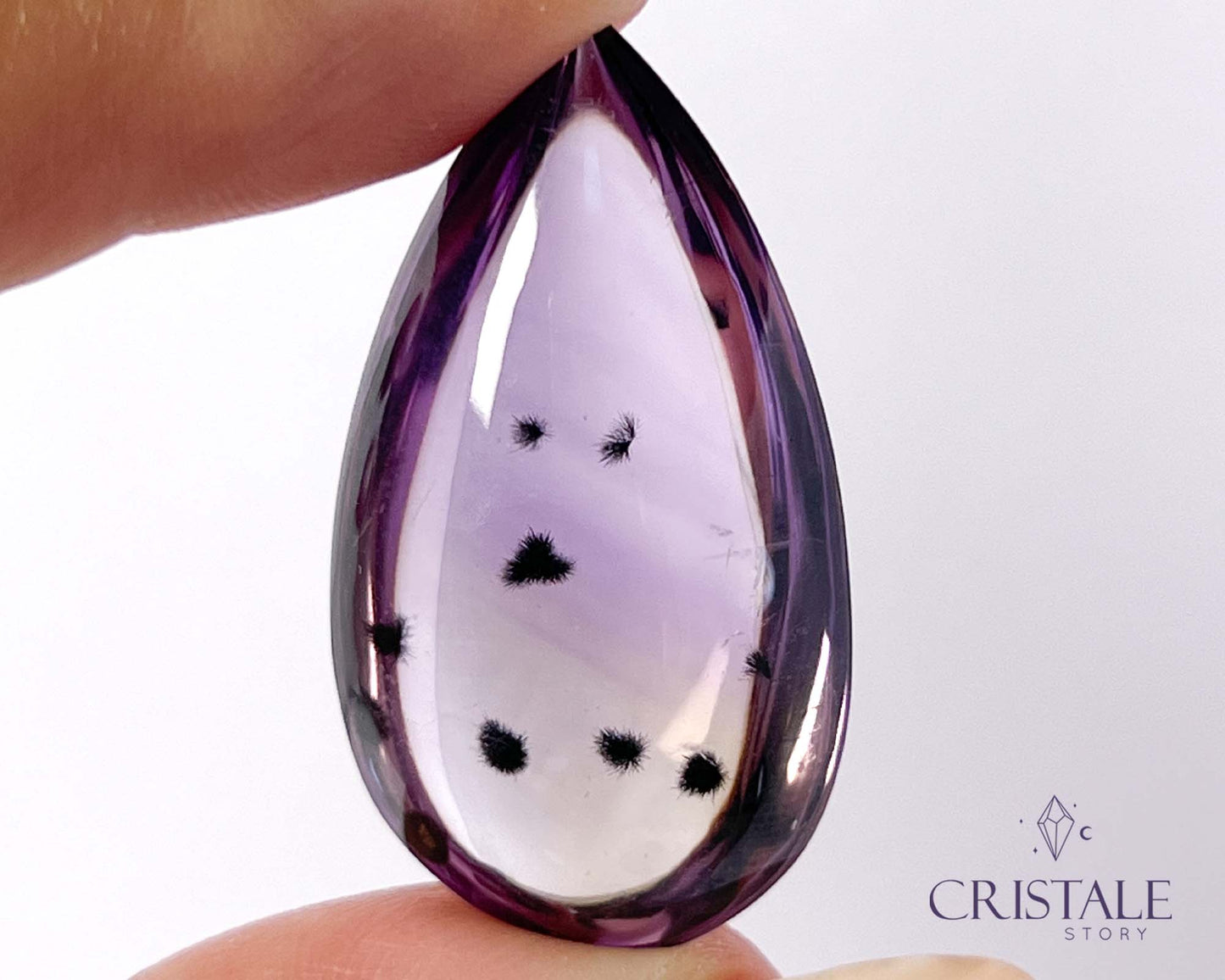 Ametrine with Hollandite Teardrop | 58PB