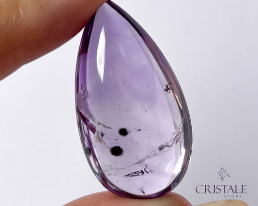 Amethyst with Hollandite Teardrop | 66PA