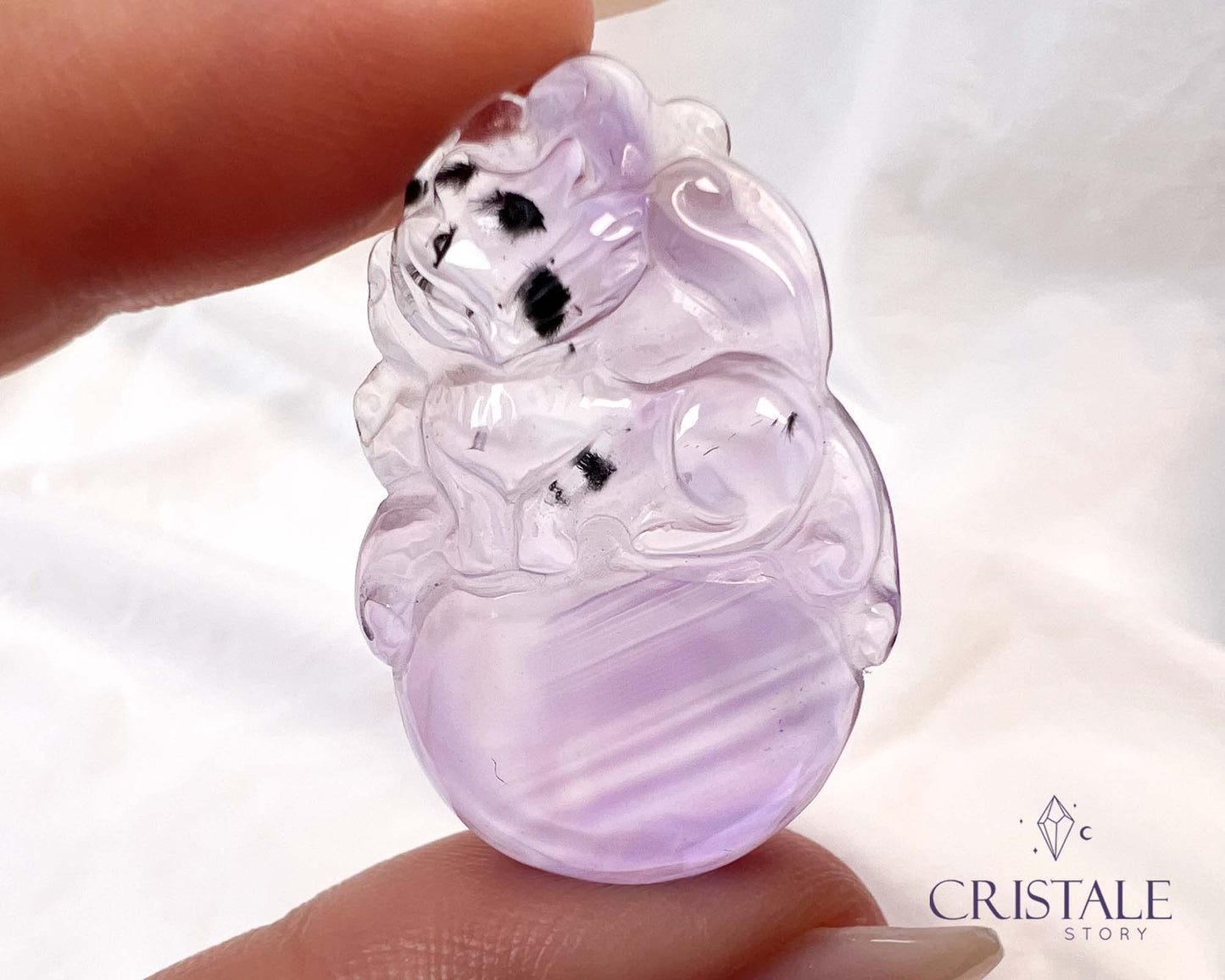 Amethyst with Hollandite Nine-Tailed Fox