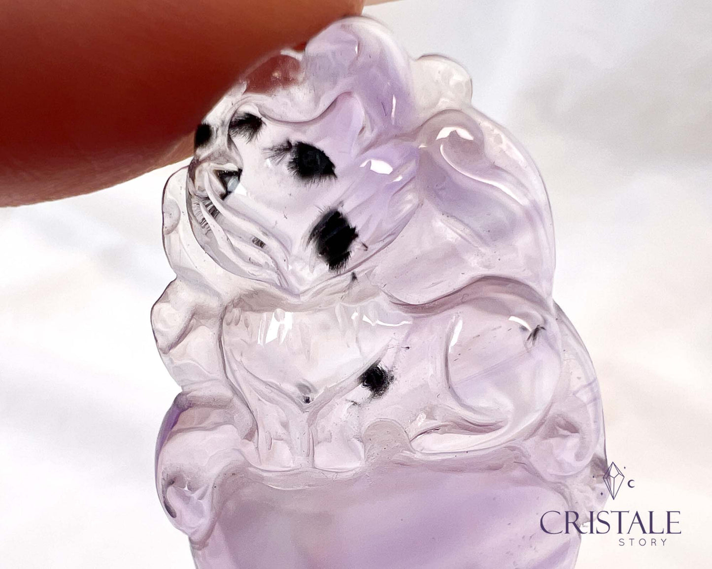 Amethyst with Hollandite Nine-Tailed Fox