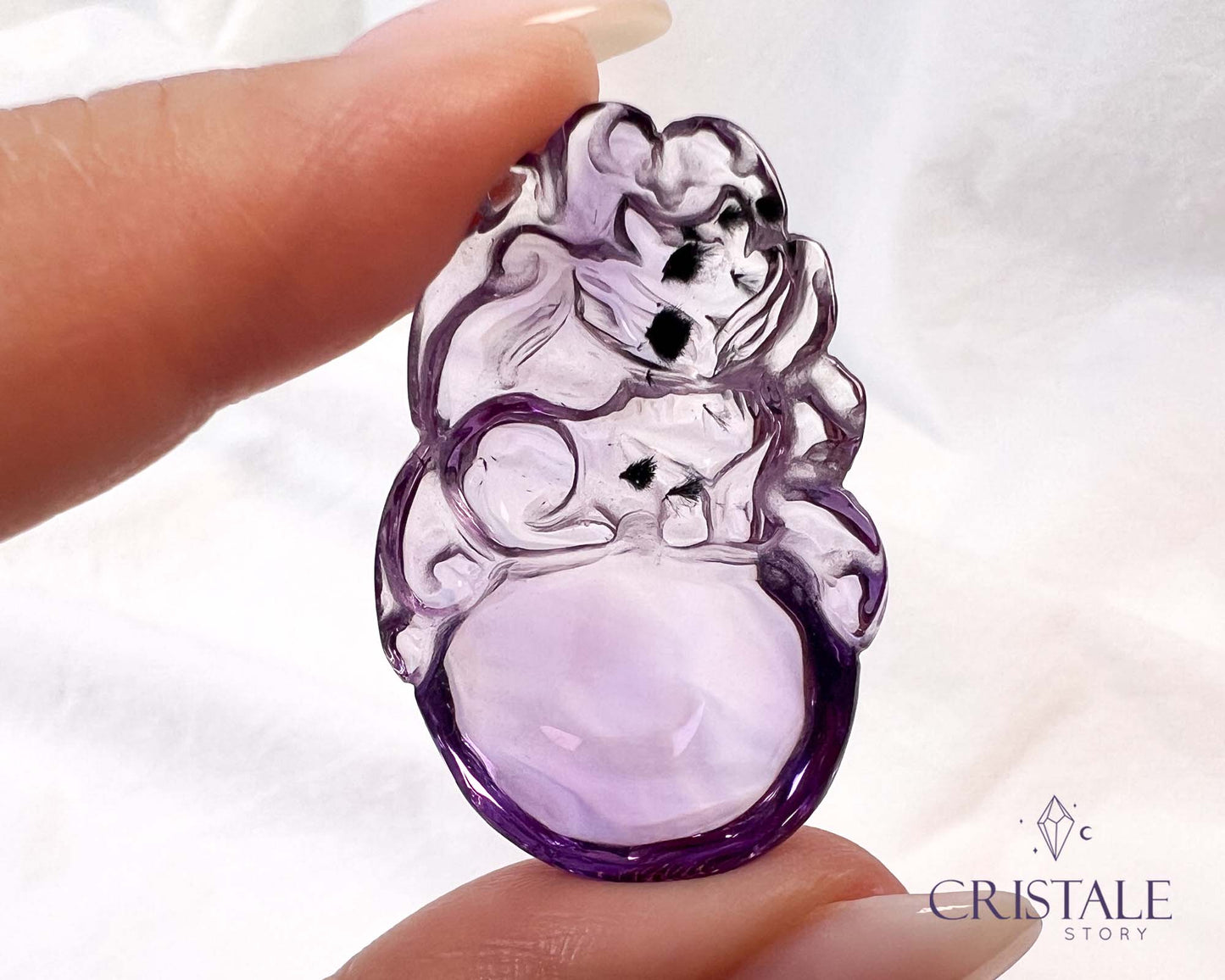 Amethyst with Hollandite Nine-Tailed Fox