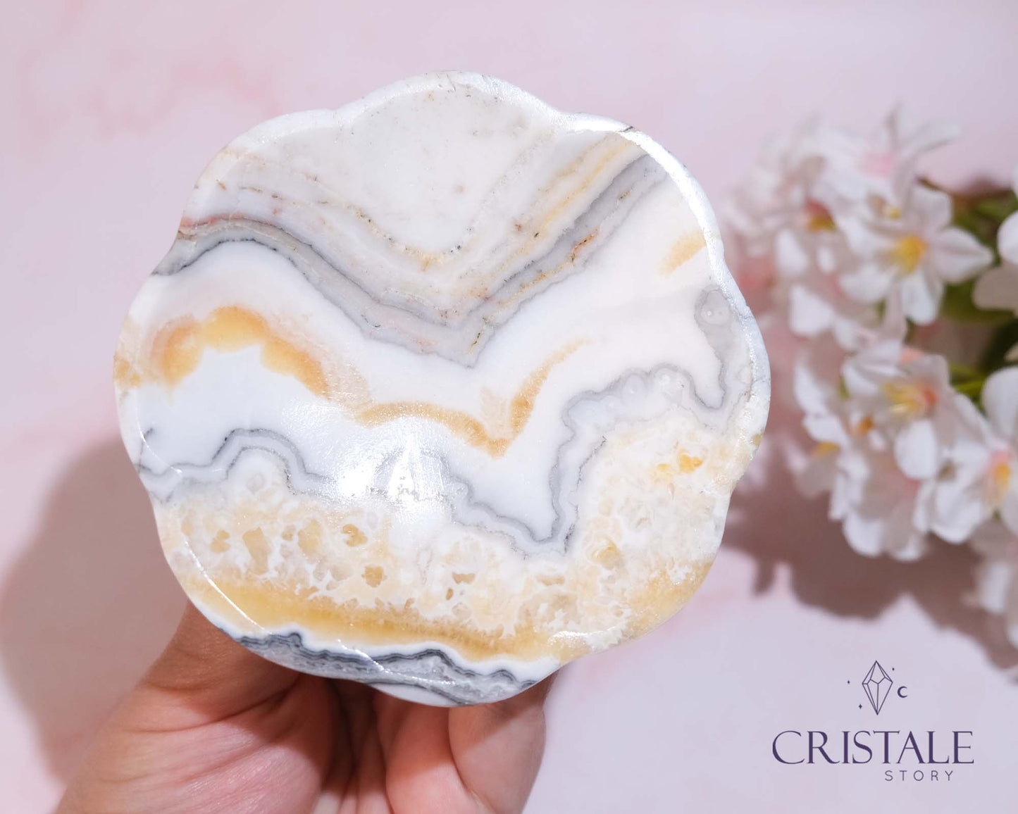 Mexican Onyx Flower Dish