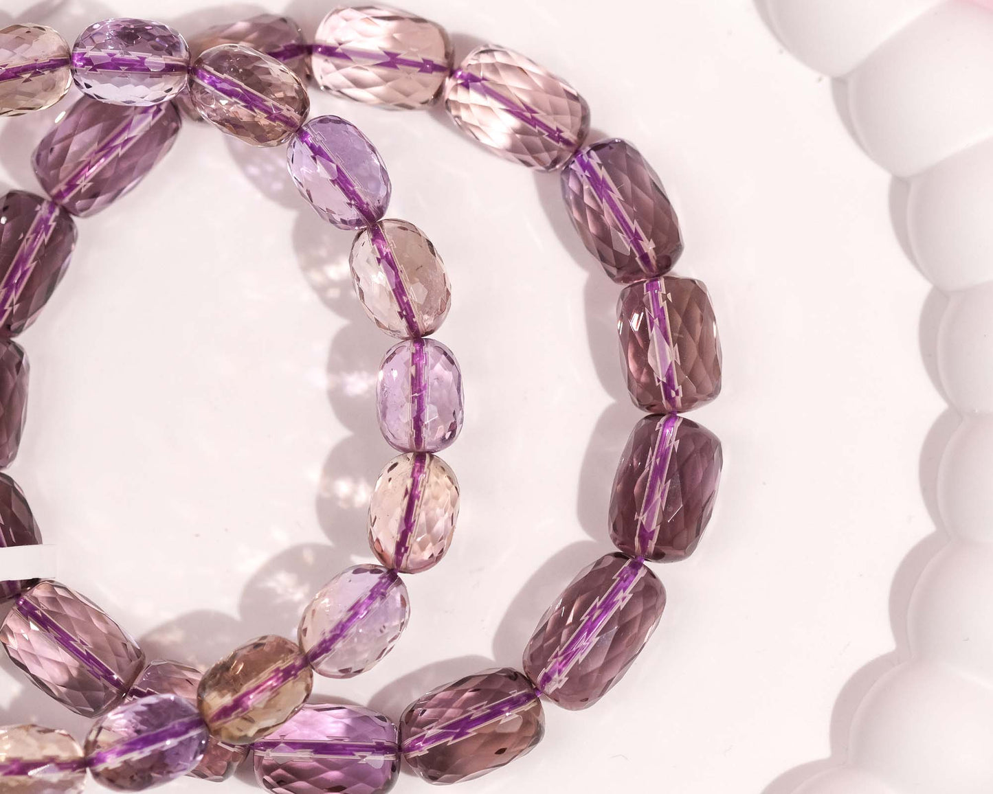 Faceted Ametrine Barrel Bracelet