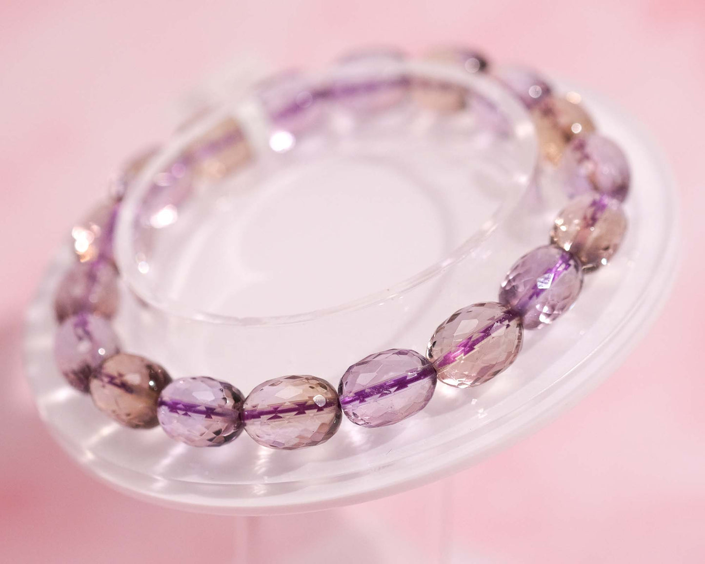 Faceted Ametrine Barrel Bracelet