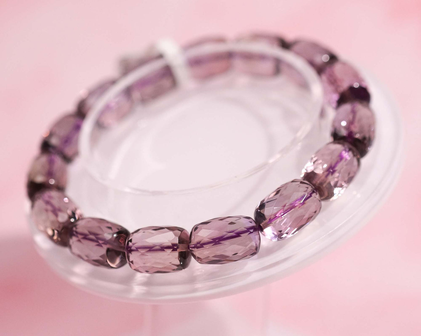 Faceted Ametrine Barrel Bracelet