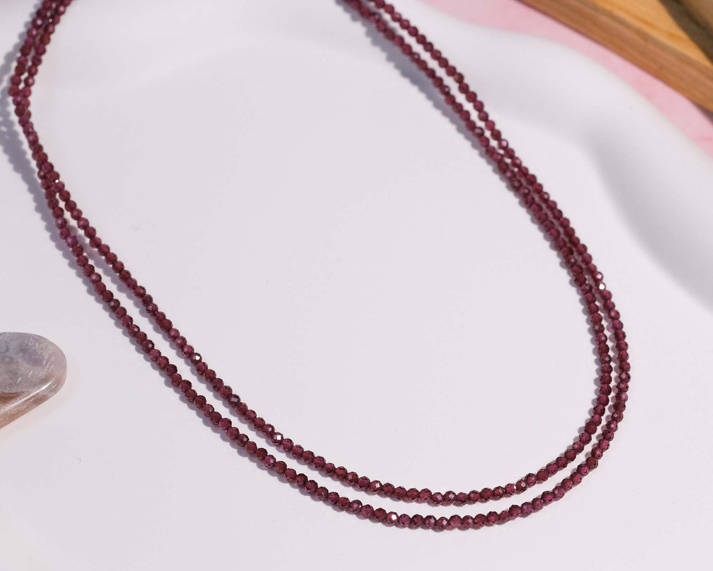 Mini Faceted Garnet Necklace