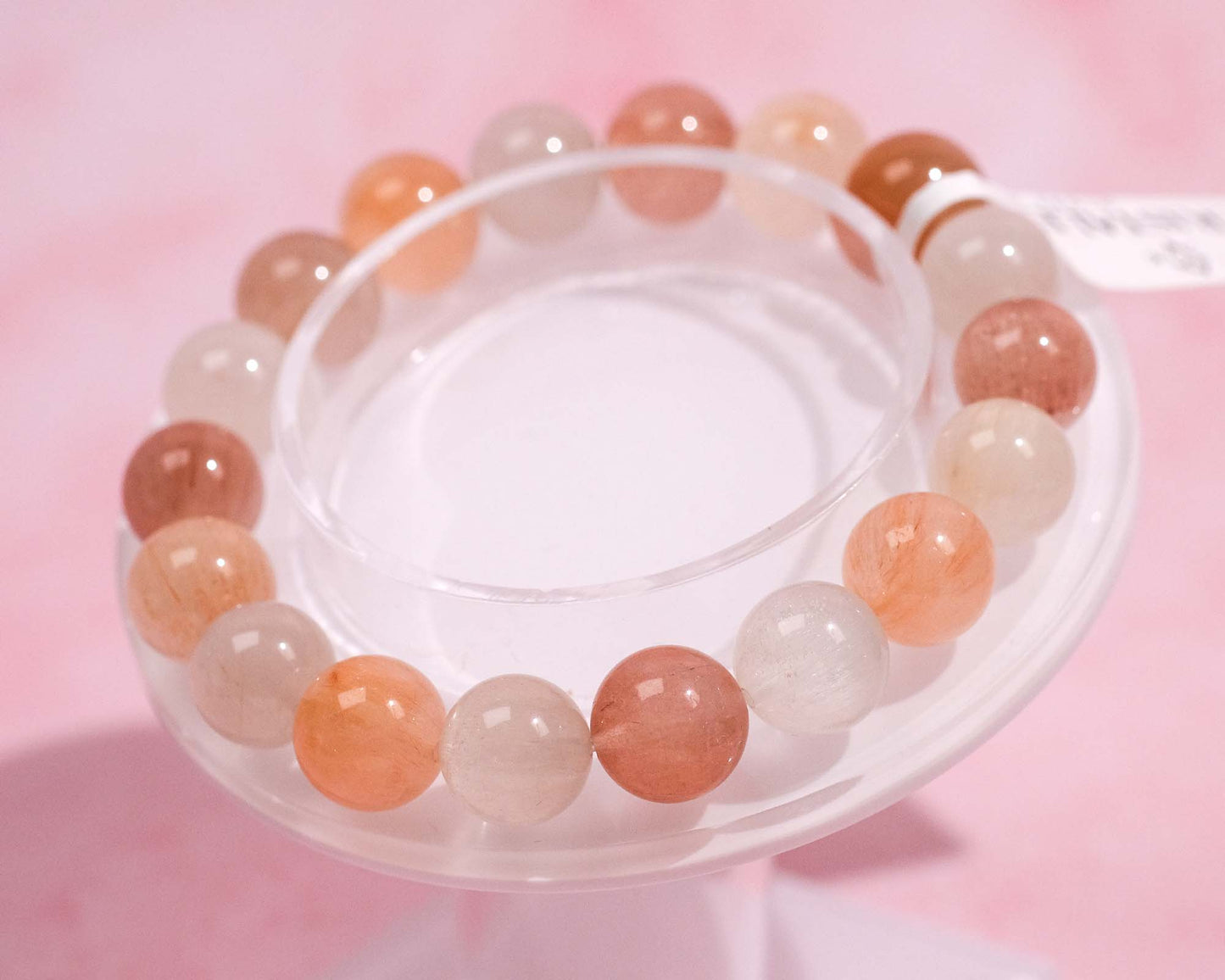 Rabbit Hair Quartz Bracelet (Pink Rutilated Quartz)