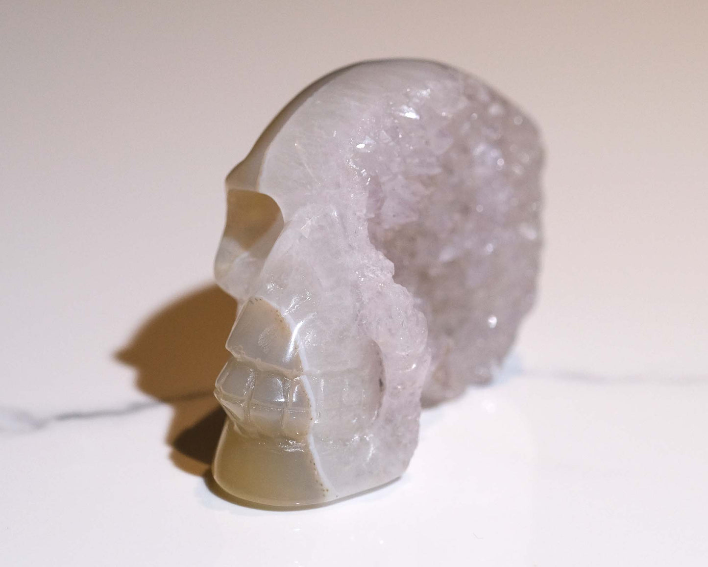 Druzy Agate Skull