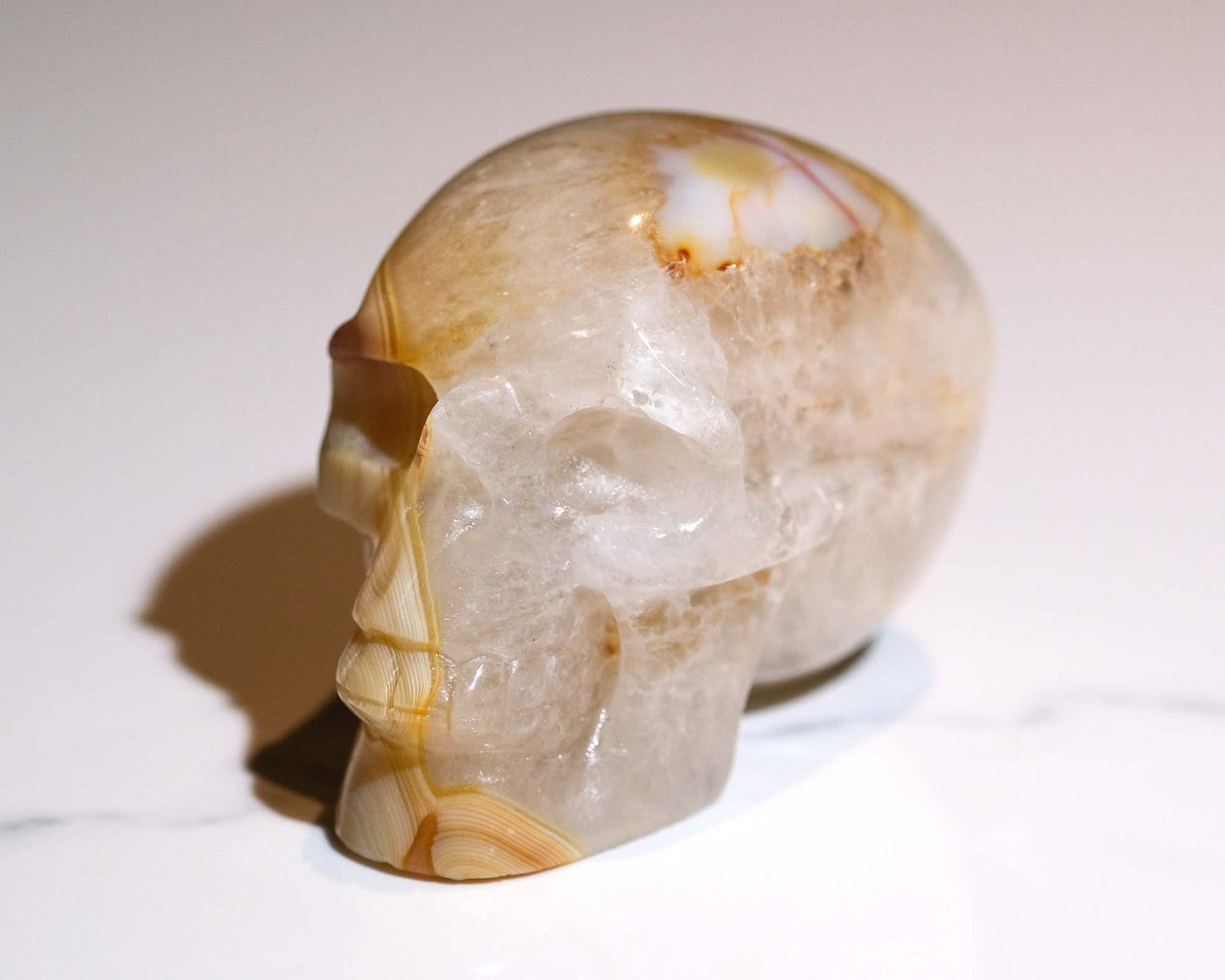 Druzy Agate Skull