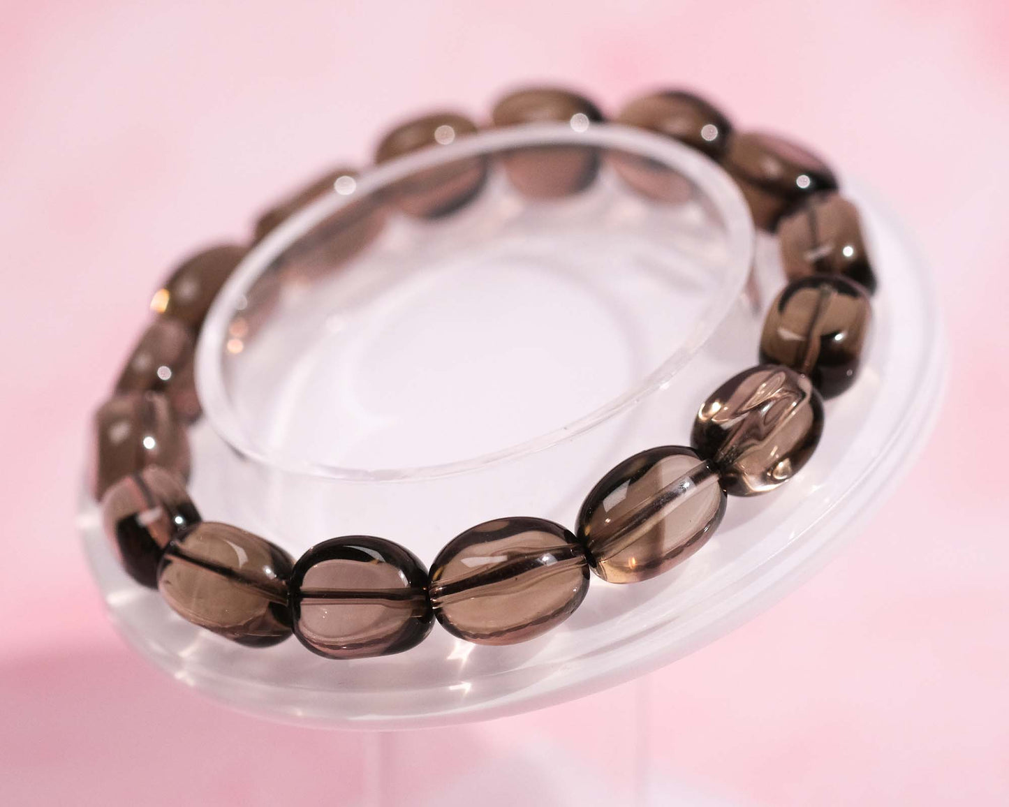 Smoky Quartz Jellybean Bracelet