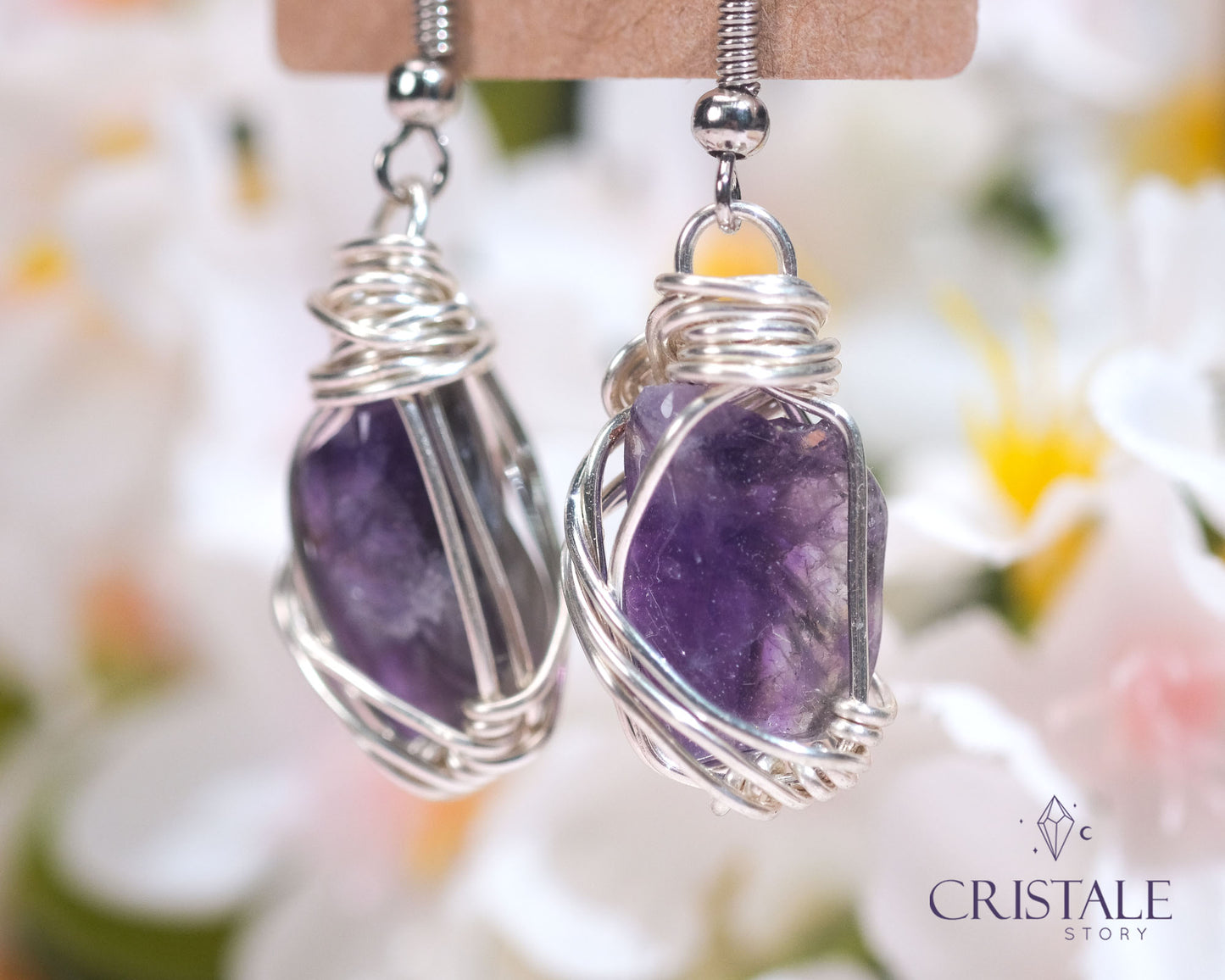 Amethyst Wire Wrapped Earrings