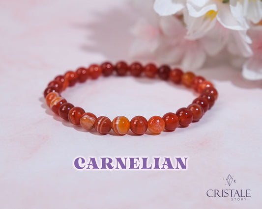 6mm Carnelian Bracelet