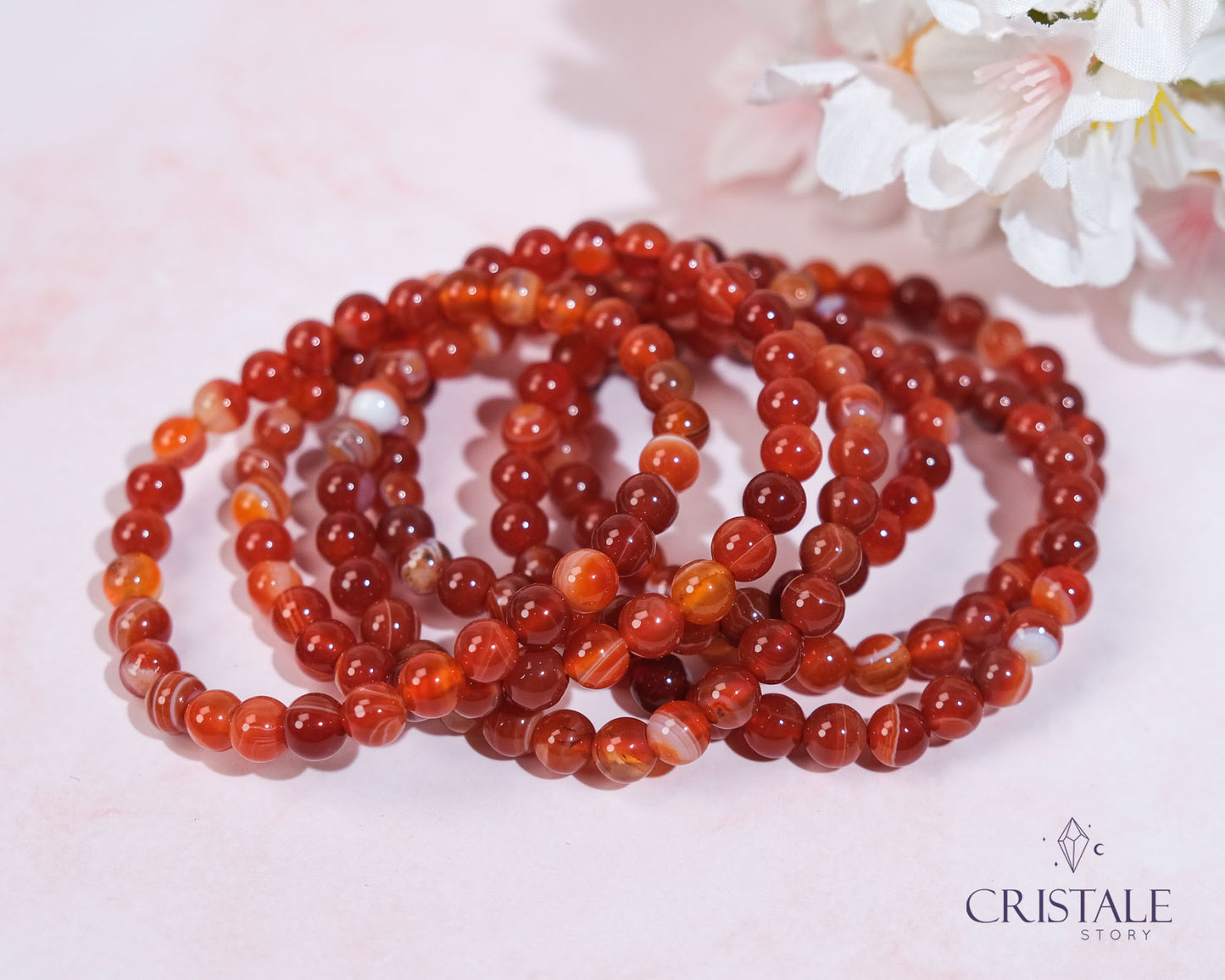 6mm Carnelian Bracelet