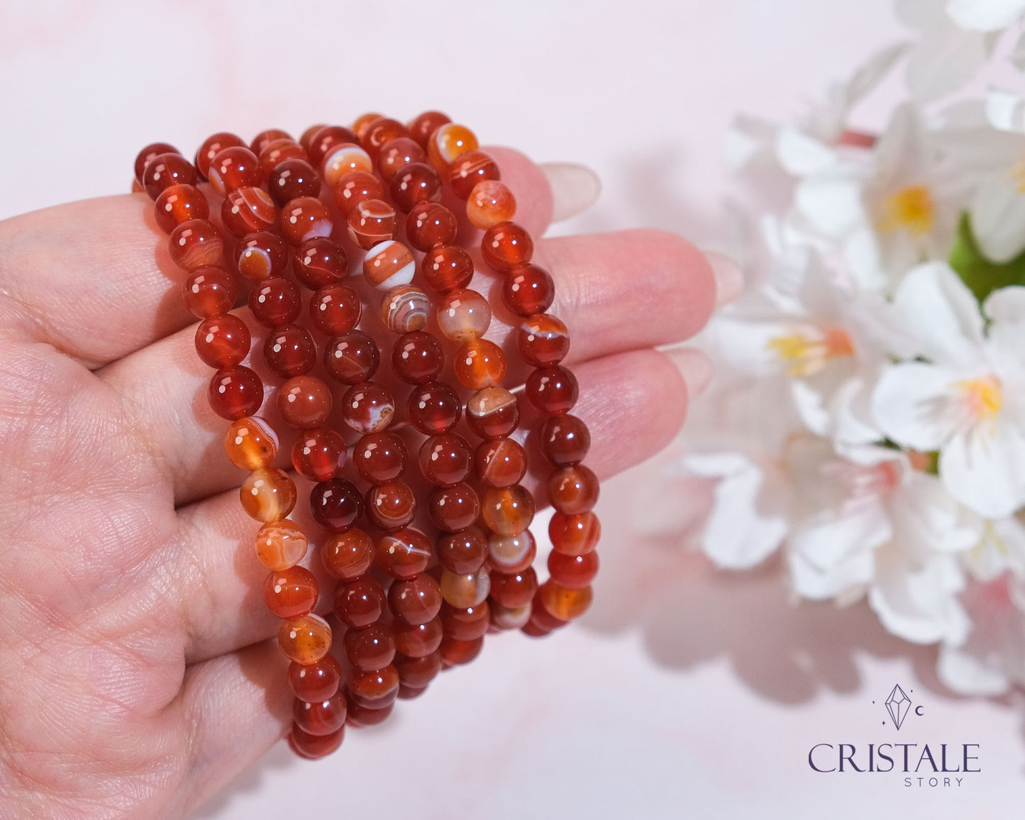 6mm Carnelian Bracelet