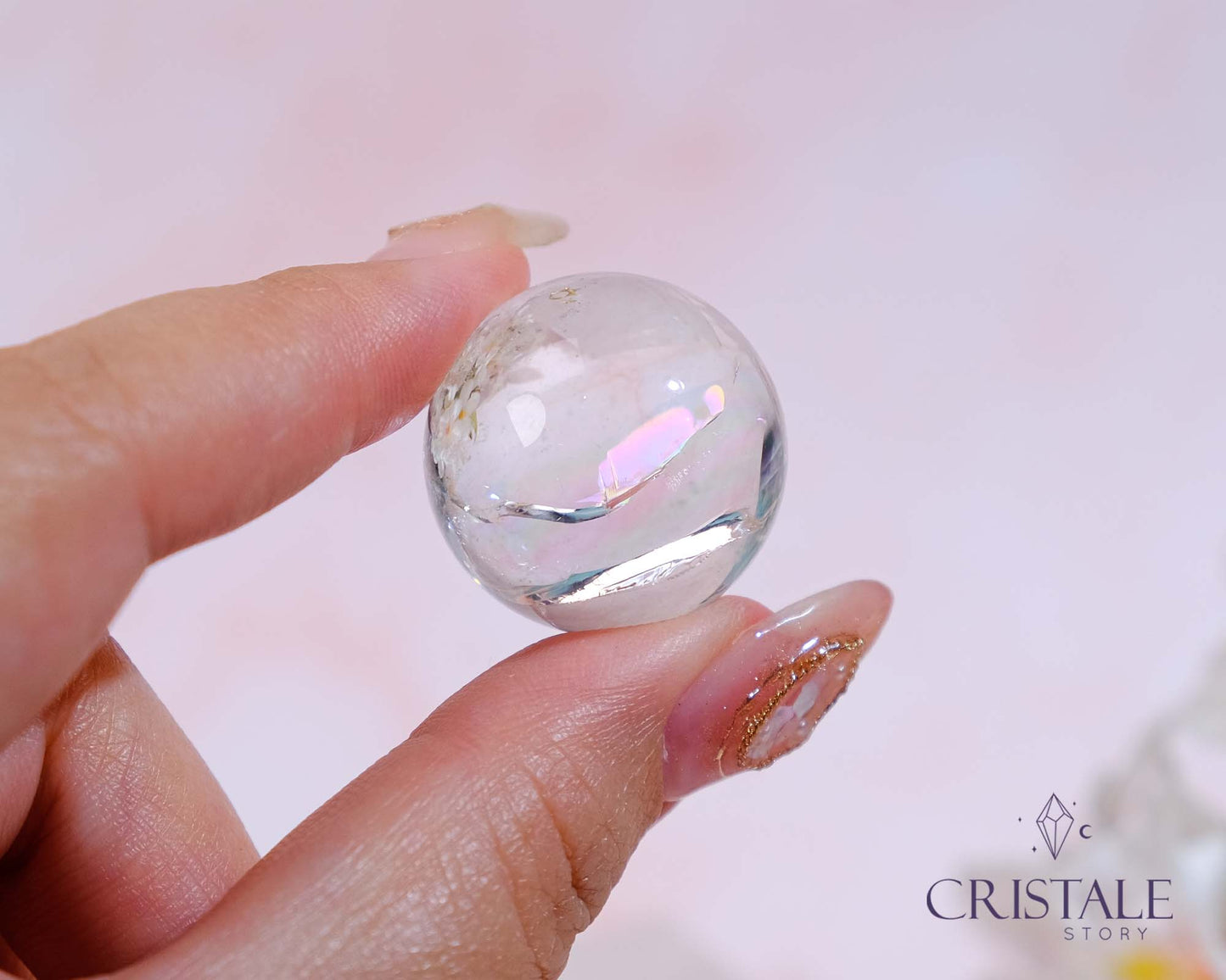 Rainbow Clear Quartz Mini Sphere