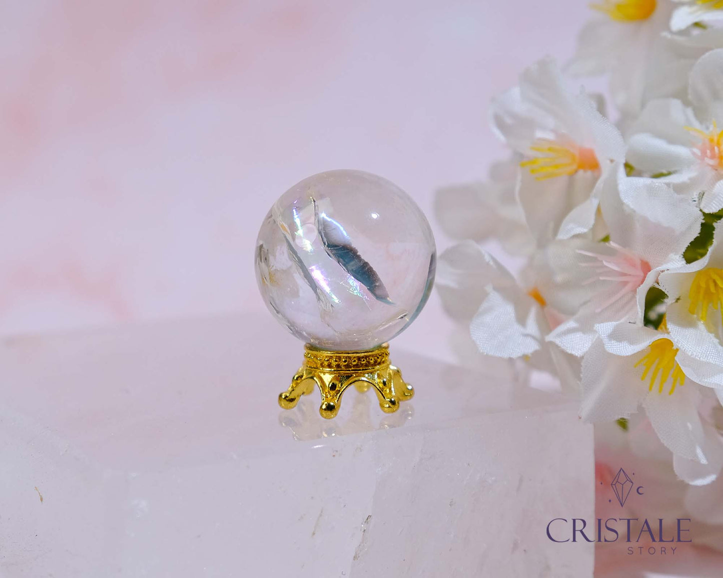 Rainbow Clear Quartz Mini Sphere