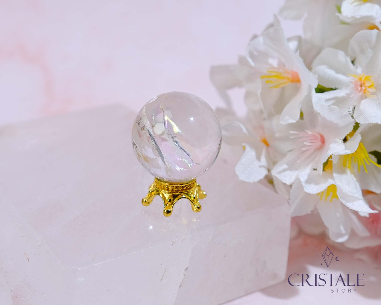 Rainbow Clear Quartz Mini Sphere