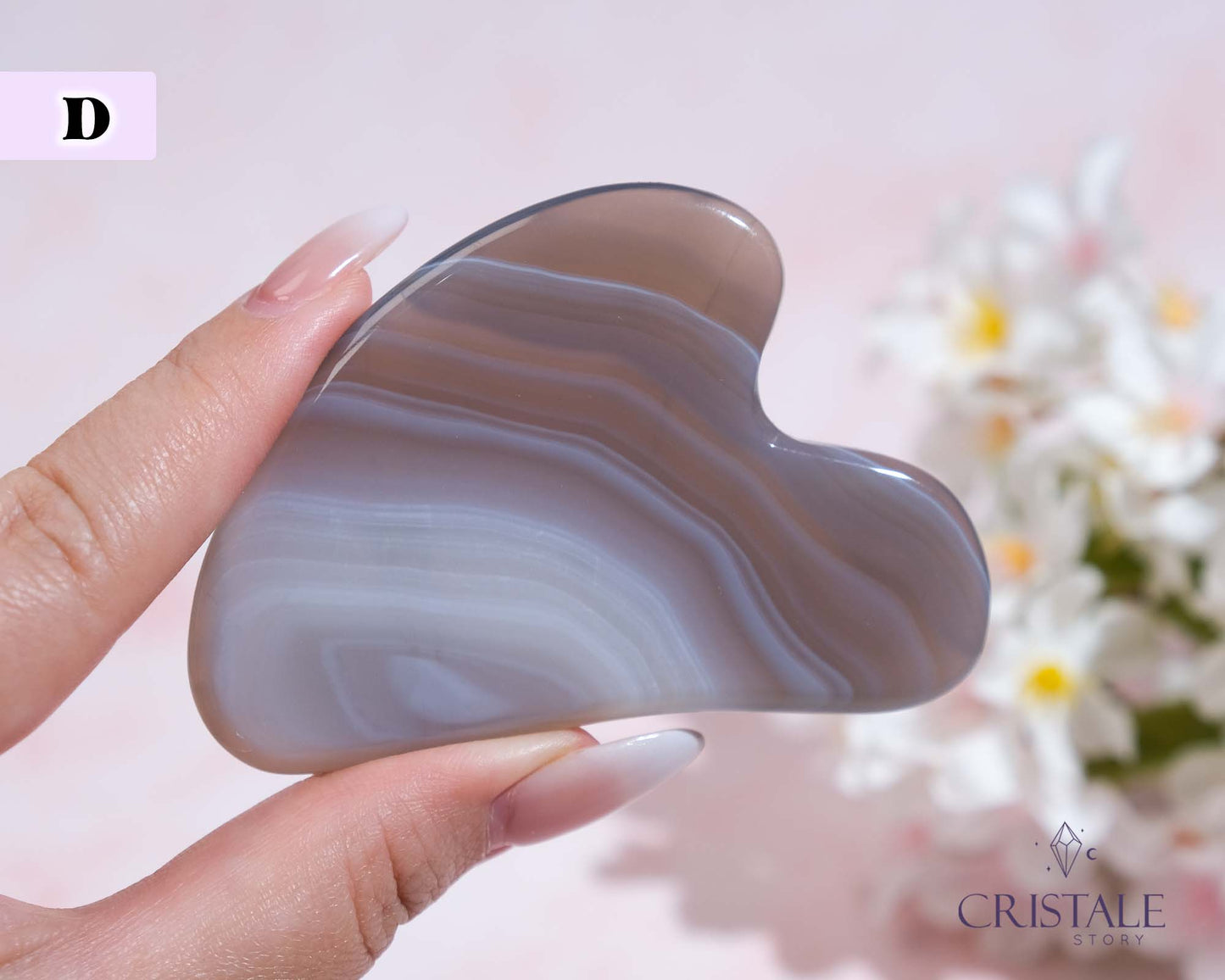 Dark Grey Agate Gua Sha | PICK YOUR OWN