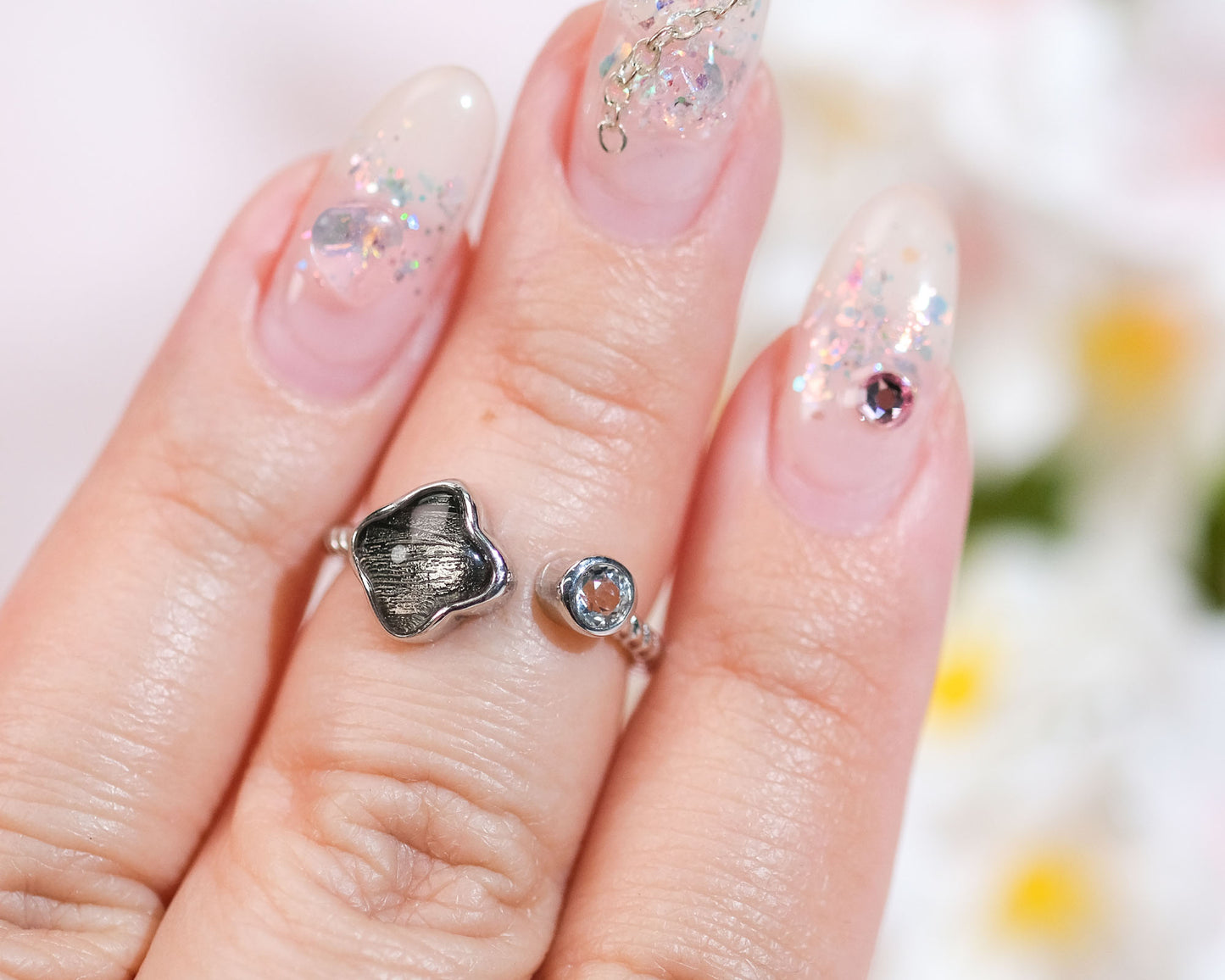 Dark Grey Meteorite Ring