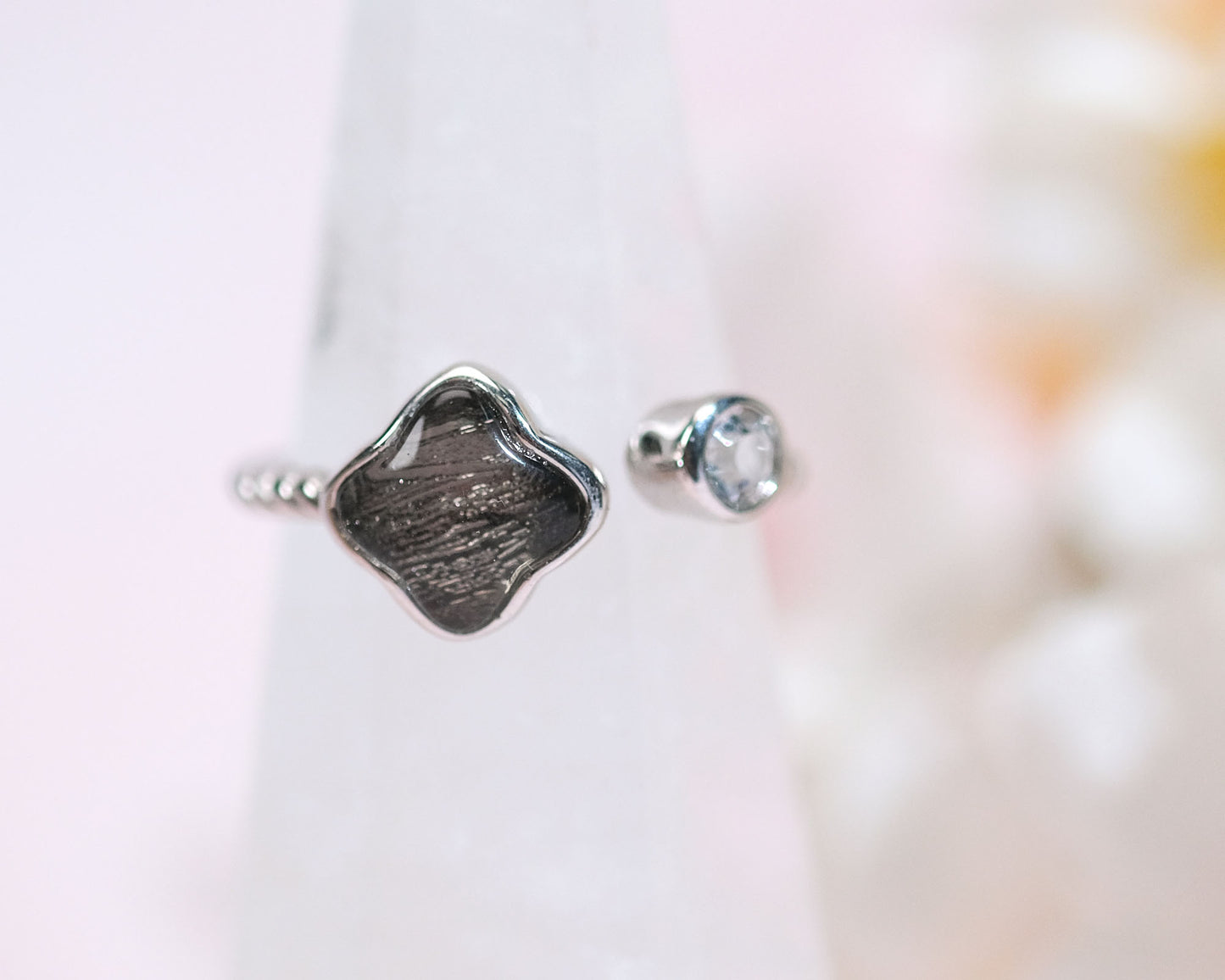 Dark Grey Meteorite Ring