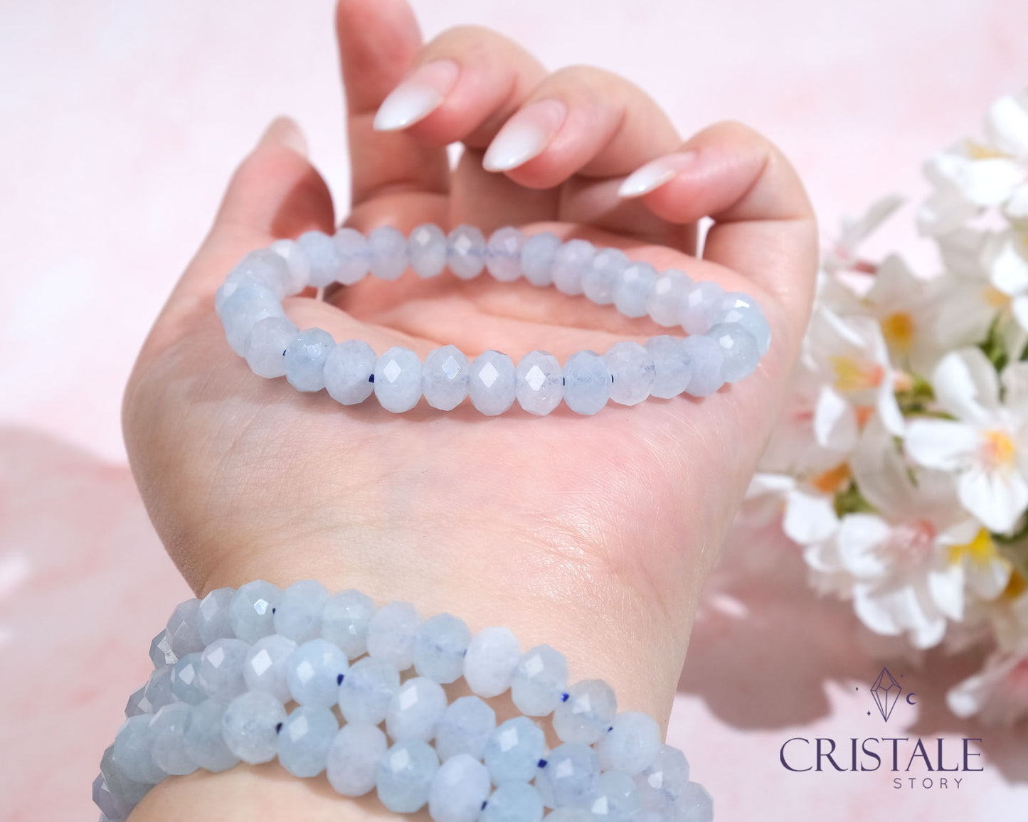 Faceted Aquamarine Bracelet