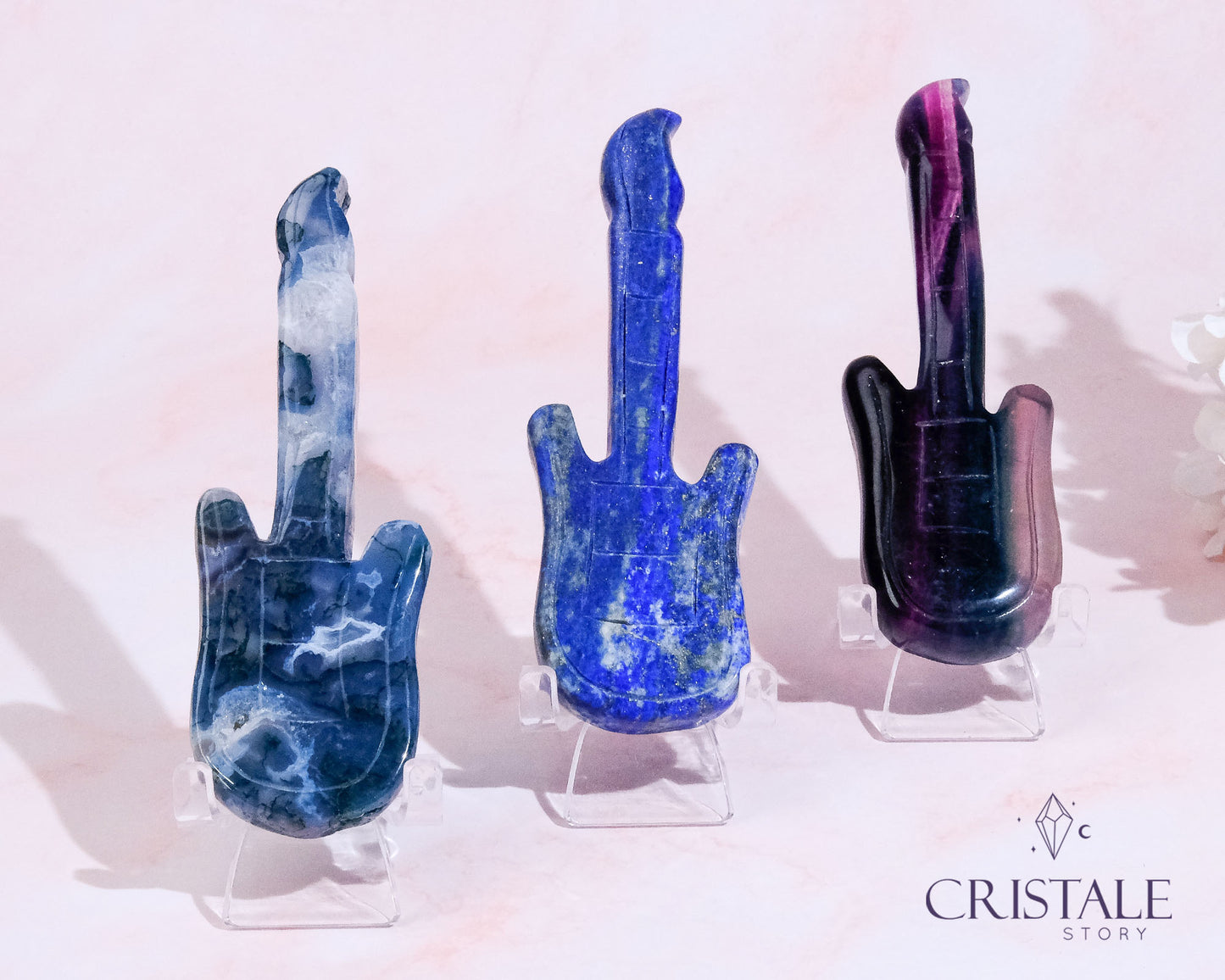 Crystal Guitar Carving