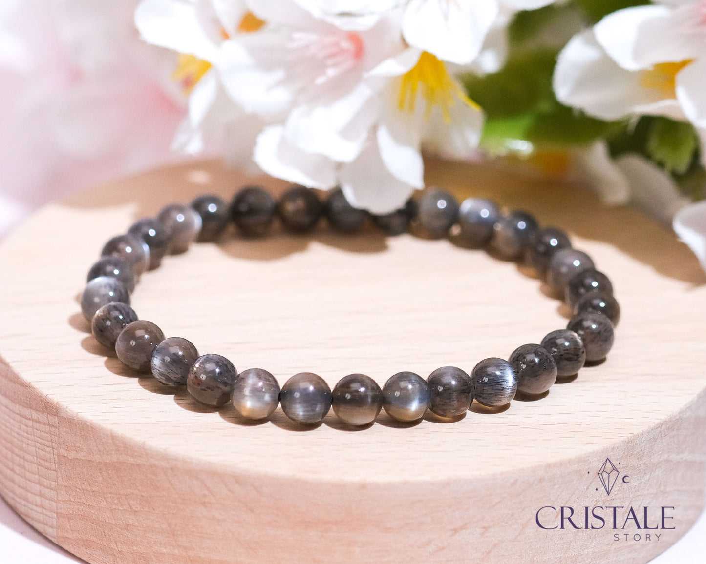 High Quality Black Skeletal Sunstone Bracelet