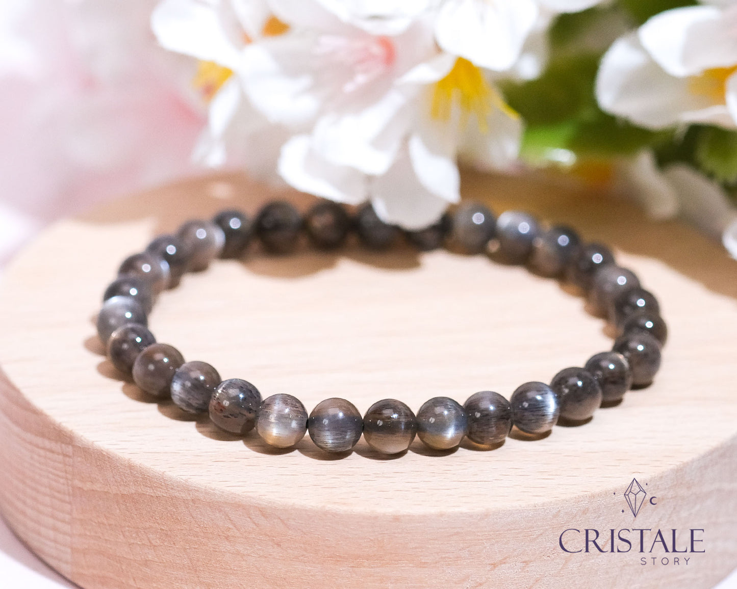 High Quality Black Skeletal Sunstone Bracelet