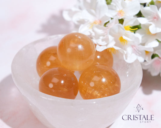 Honey Calcite Sphere