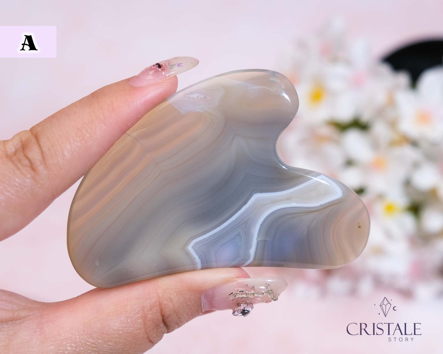 Light Grey Agate Gua Sha | PICK YOUR OWN