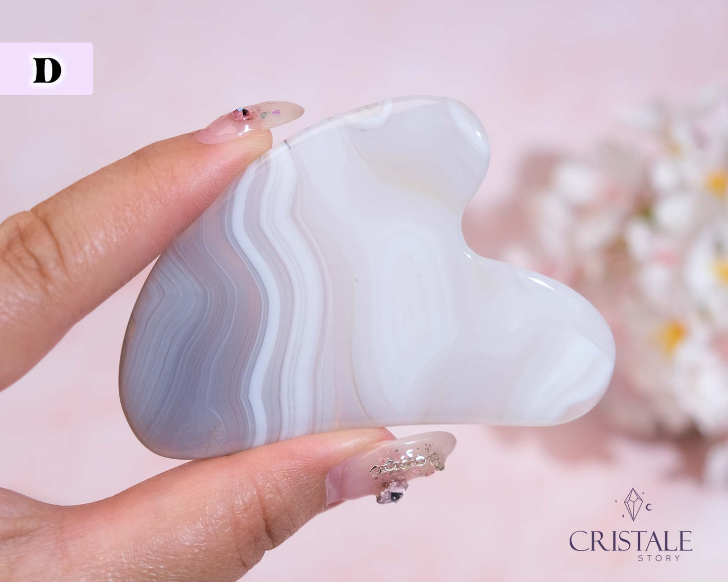 Light Grey Agate Gua Sha | PICK YOUR OWN