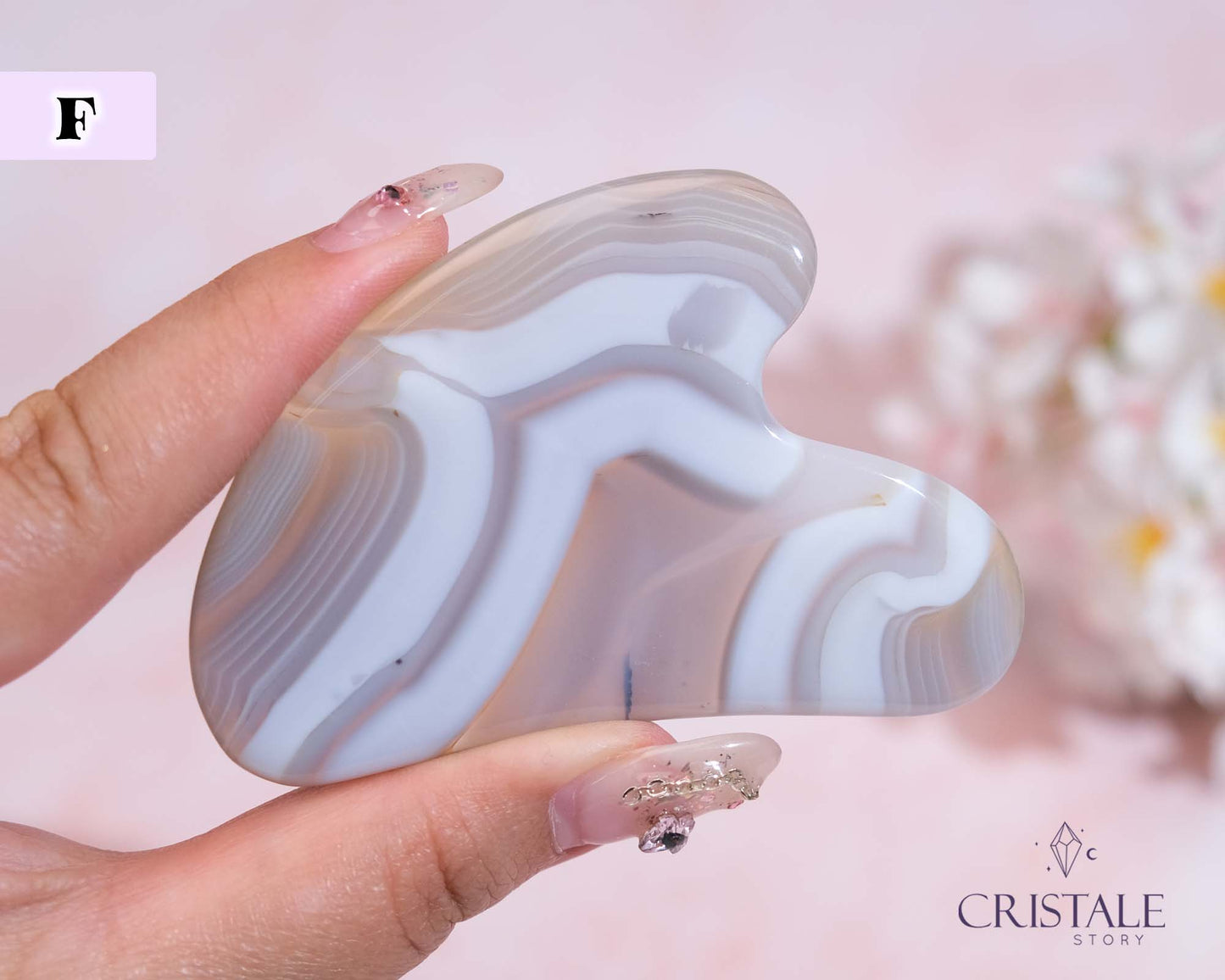 Light Grey Agate Gua Sha | PICK YOUR OWN