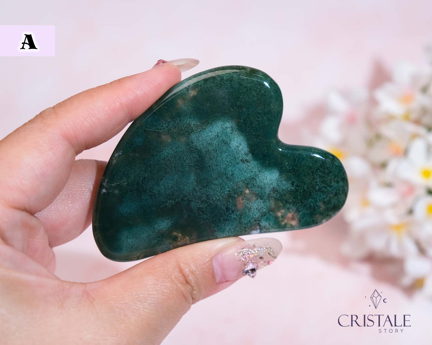 Moss Agate Gua Sha | PICK YOUR OWN