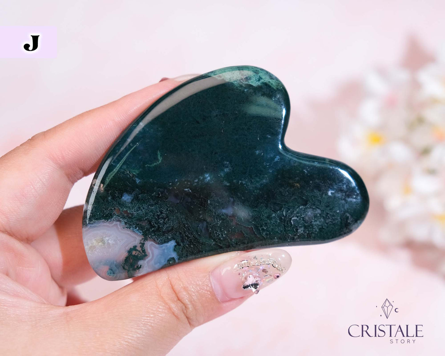 Moss Agate Gua Sha | PICK YOUR OWN