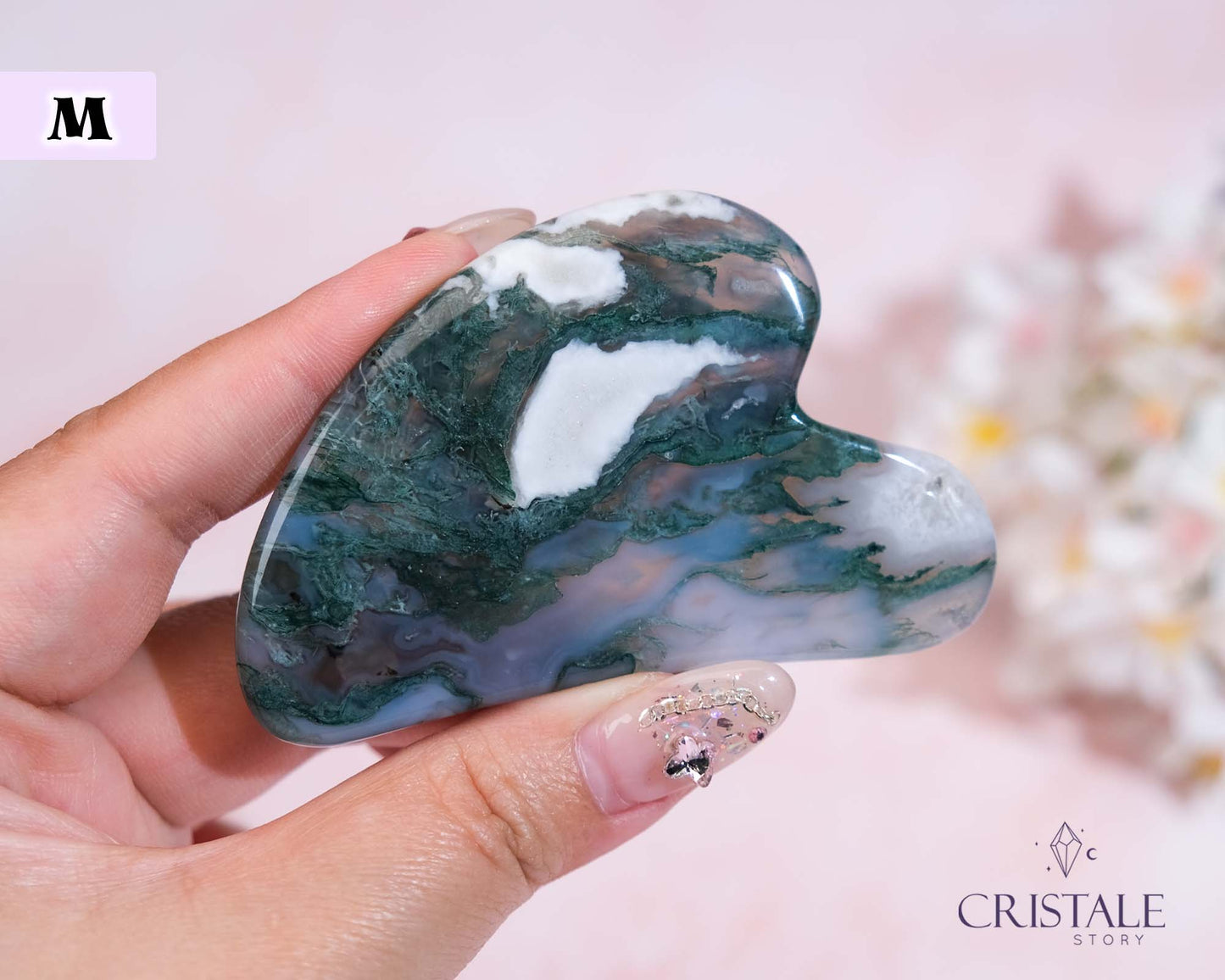 Moss Agate Gua Sha | PICK YOUR OWN