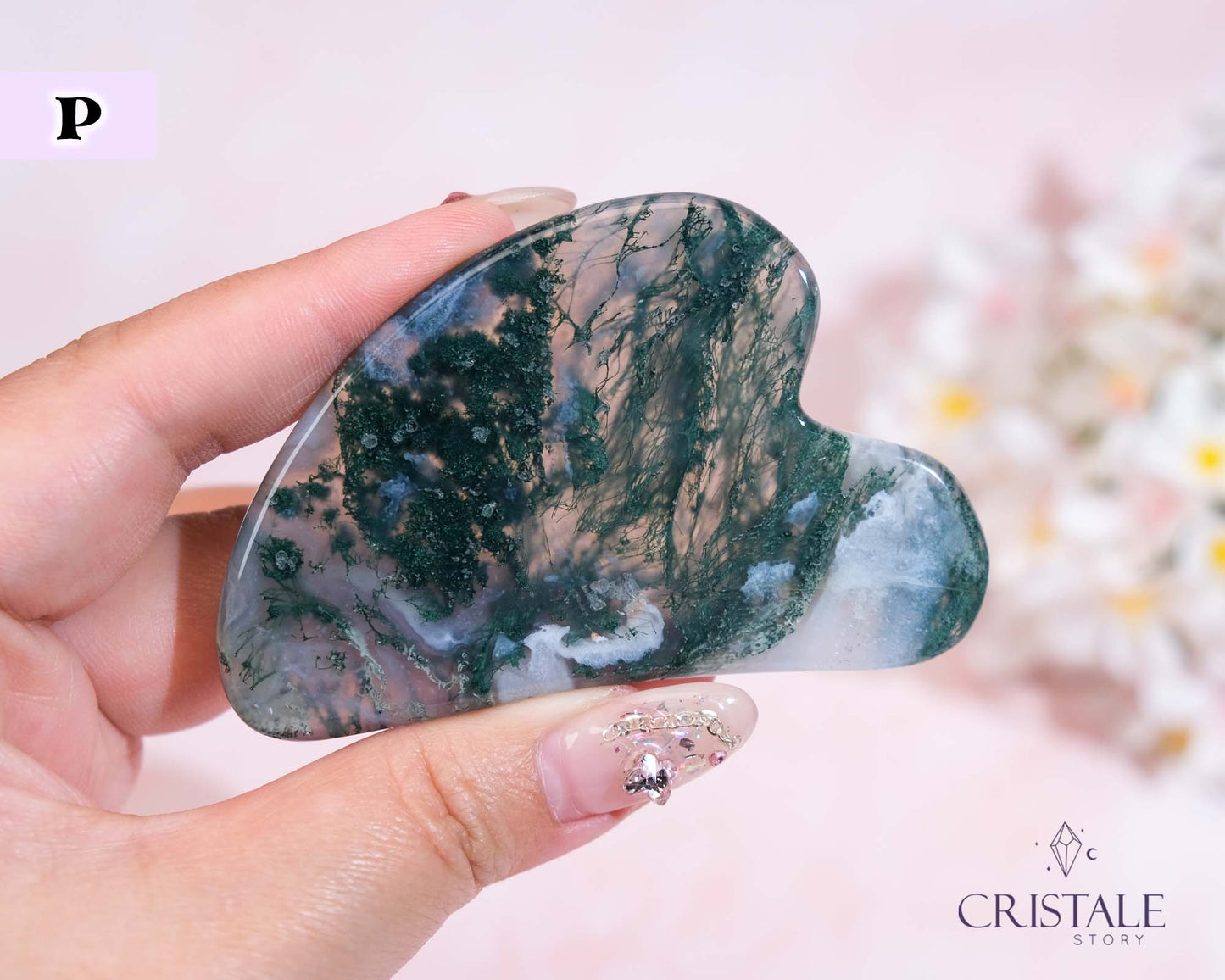 Moss Agate Gua Sha | PICK YOUR OWN