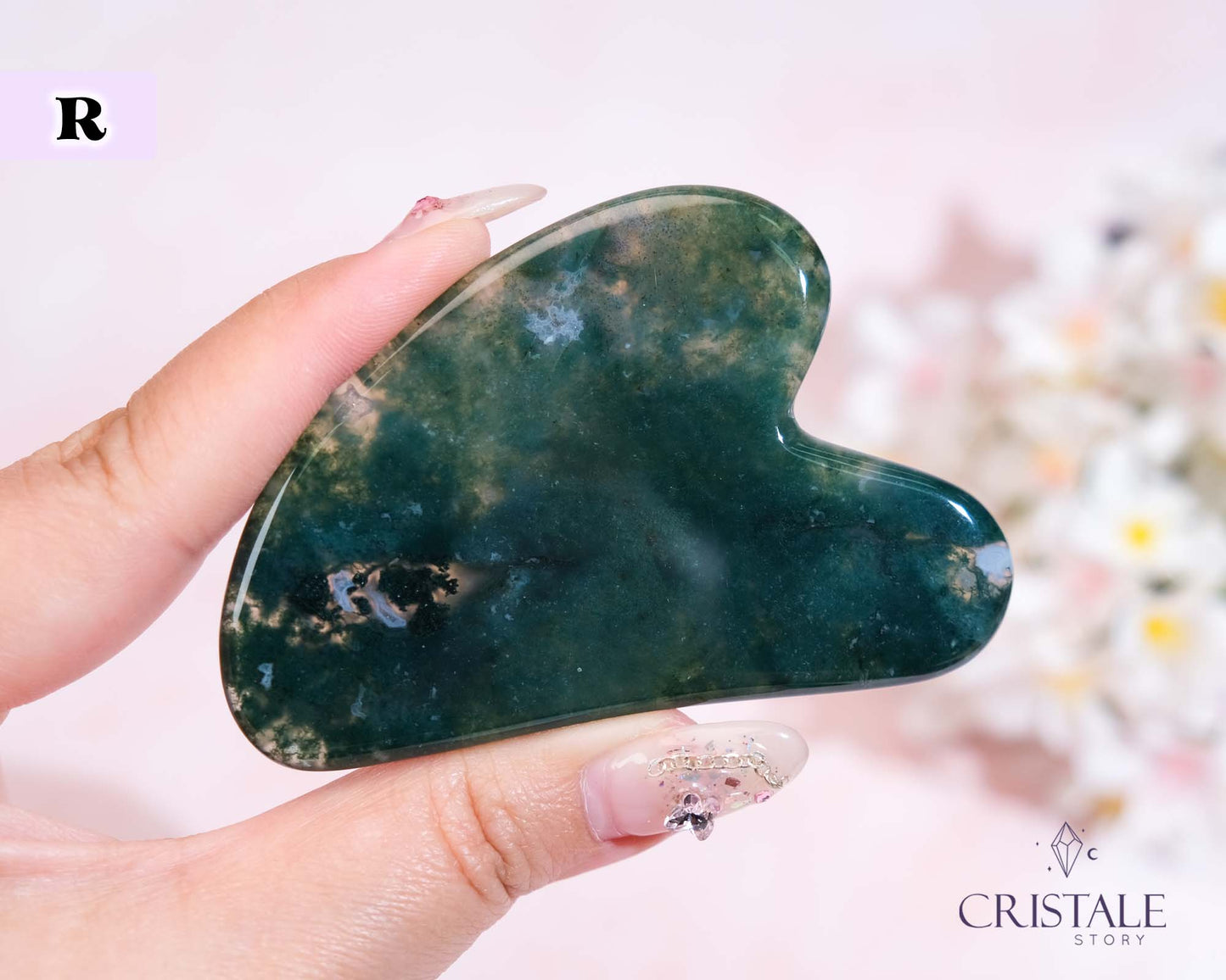 Moss Agate Gua Sha | PICK YOUR OWN