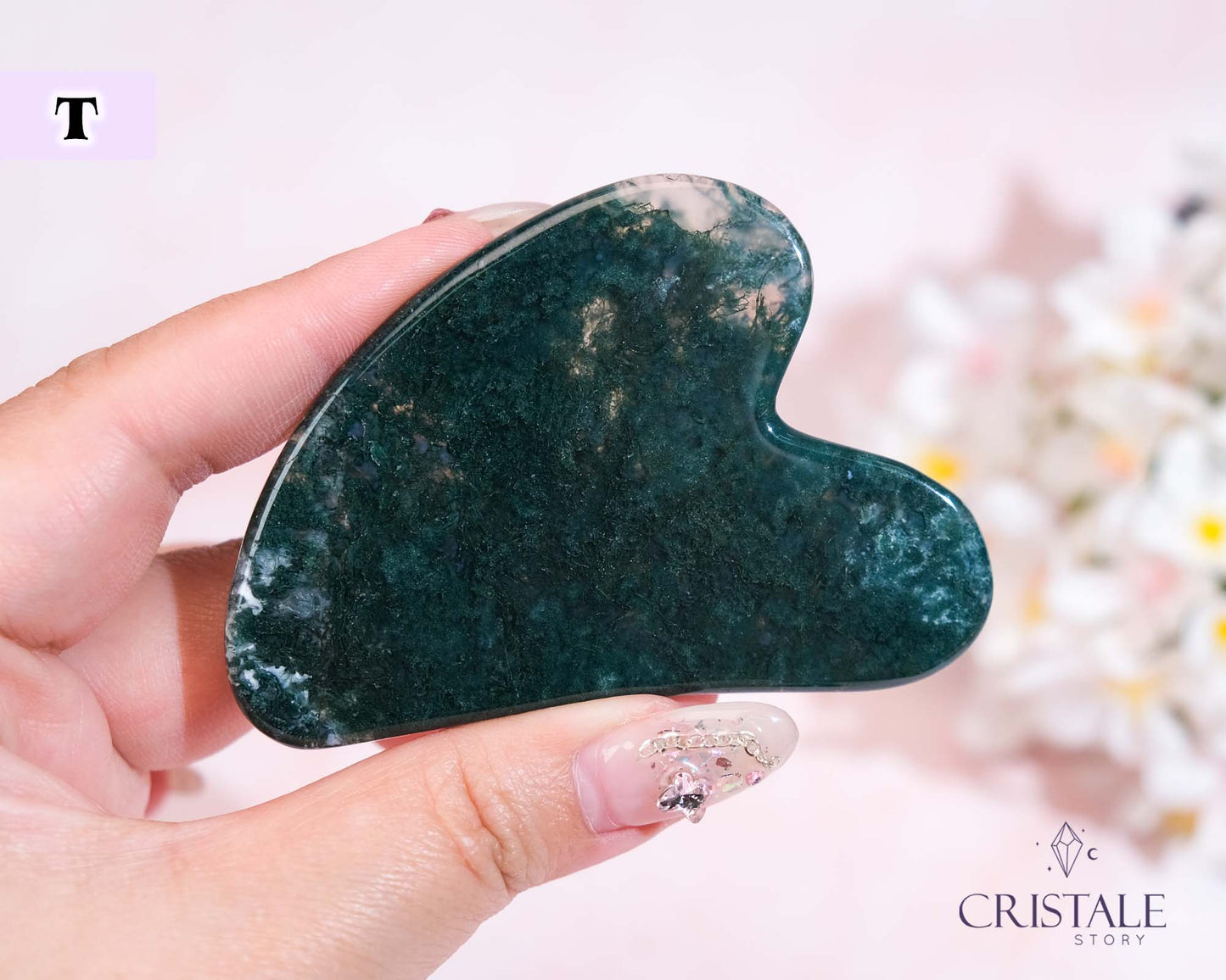 Moss Agate Gua Sha | PICK YOUR OWN