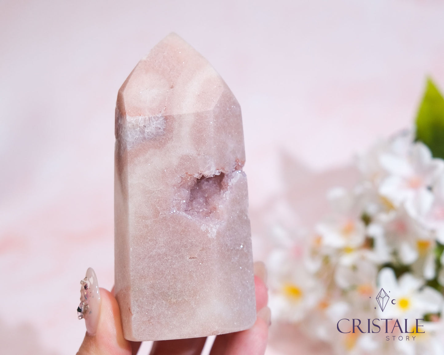 Pink Amethyst Point 185G