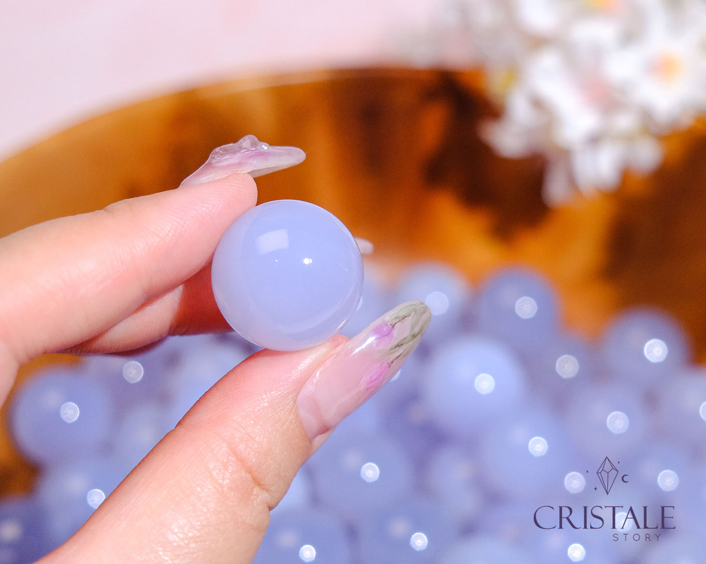 Blue Chalcedony Sphere 21mm