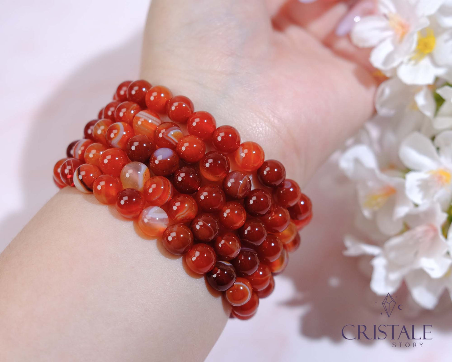 8mm Carnelian Bracelet