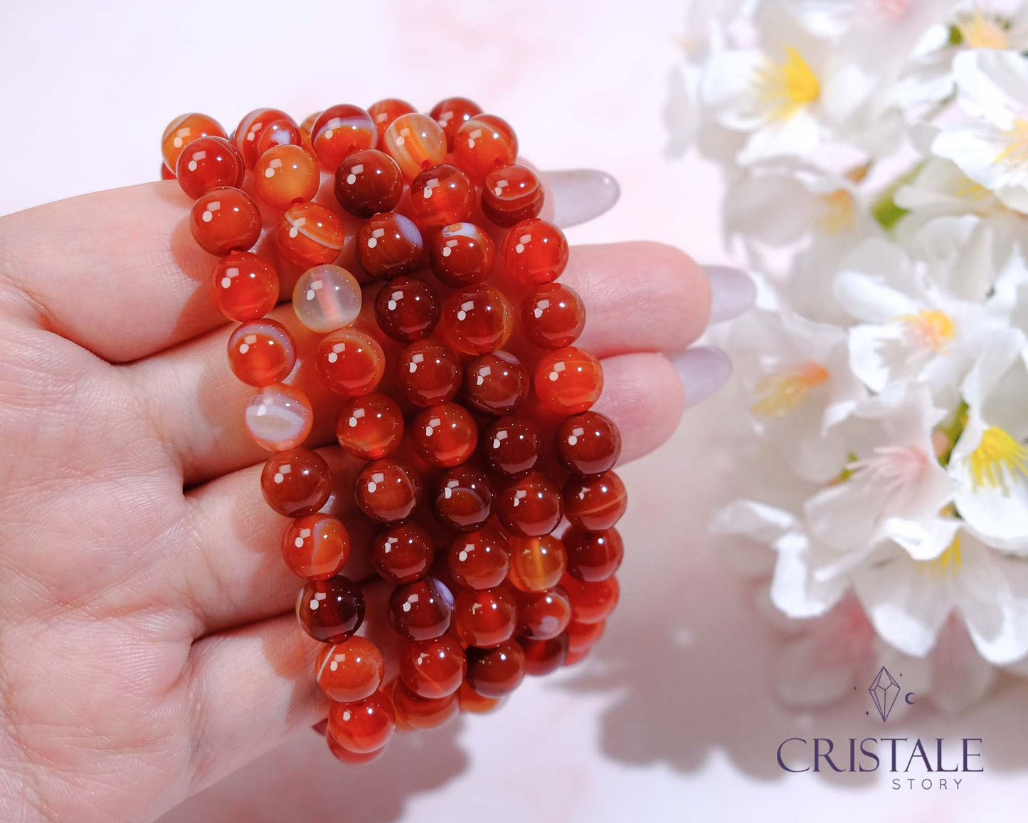 8mm Carnelian Bracelet