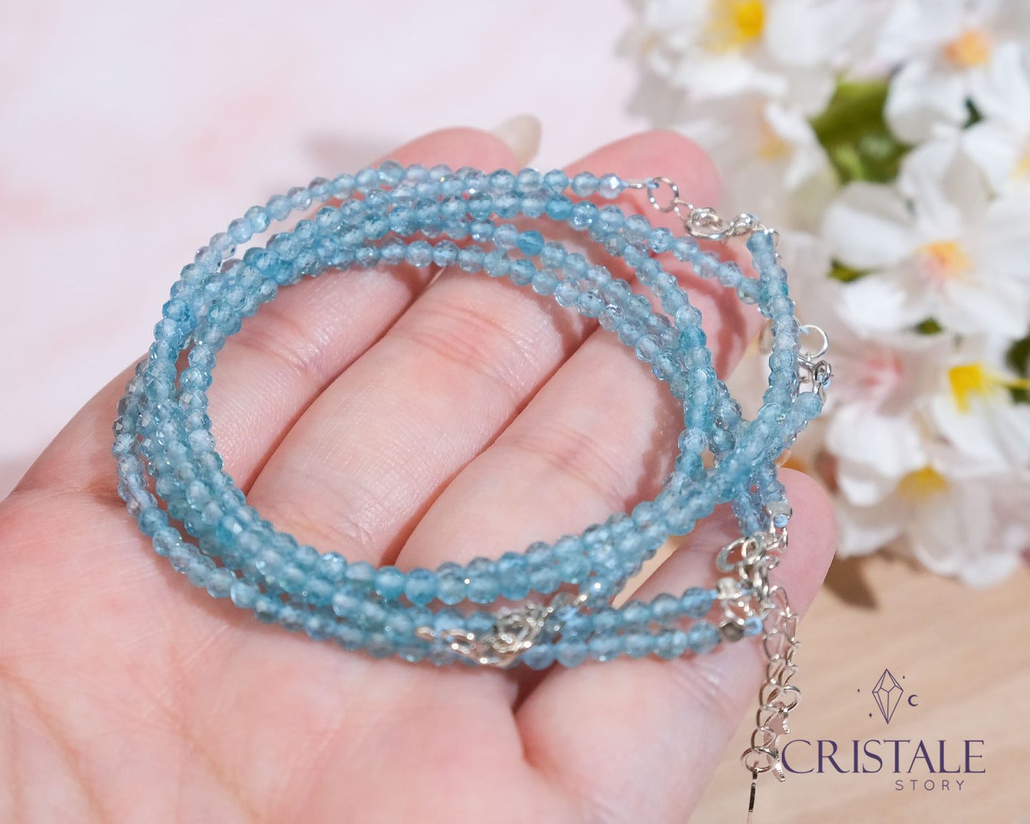 High Quality Sky Apatite Dainty Bracelet